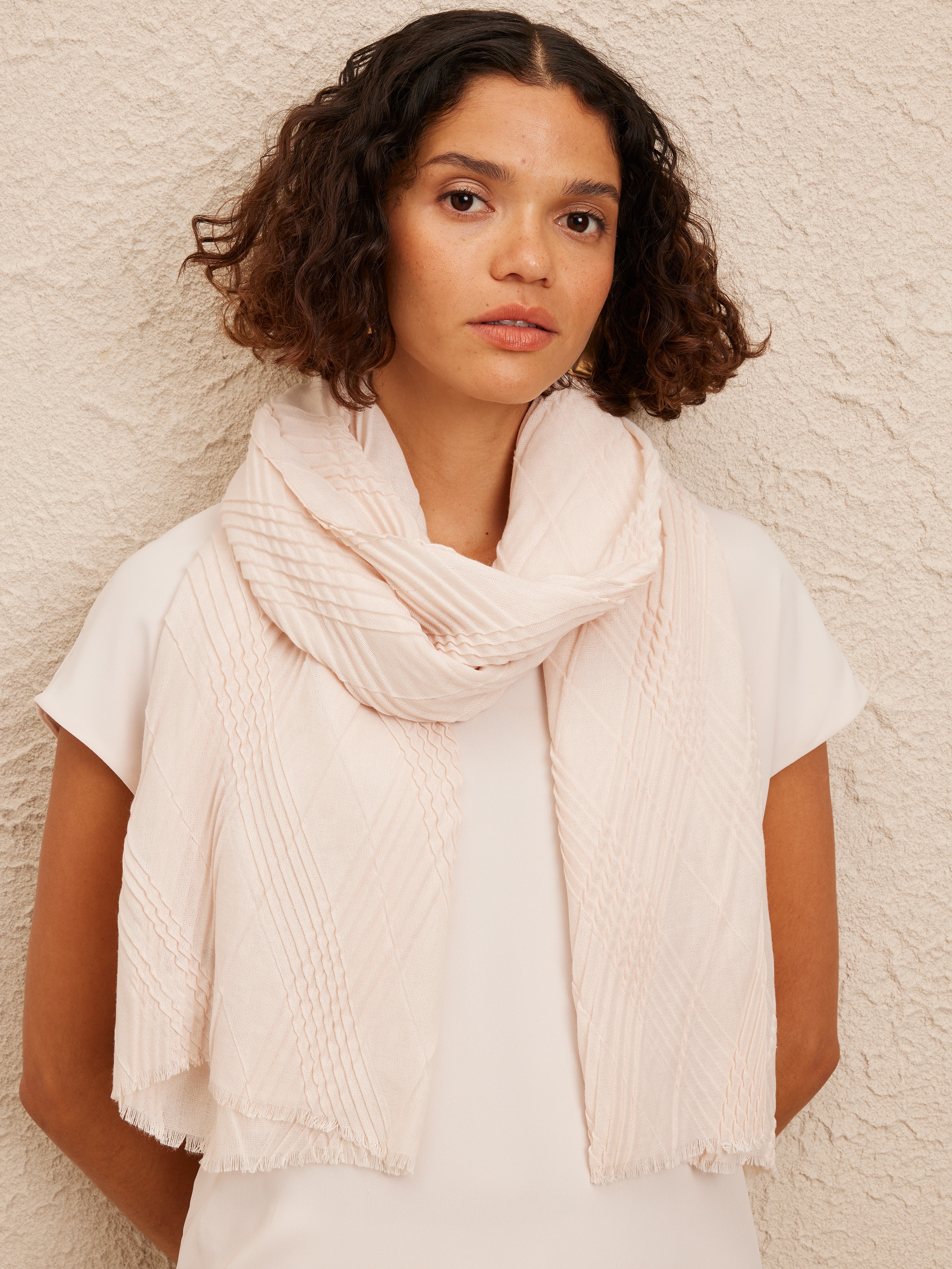 Diamond Pleated Scarf