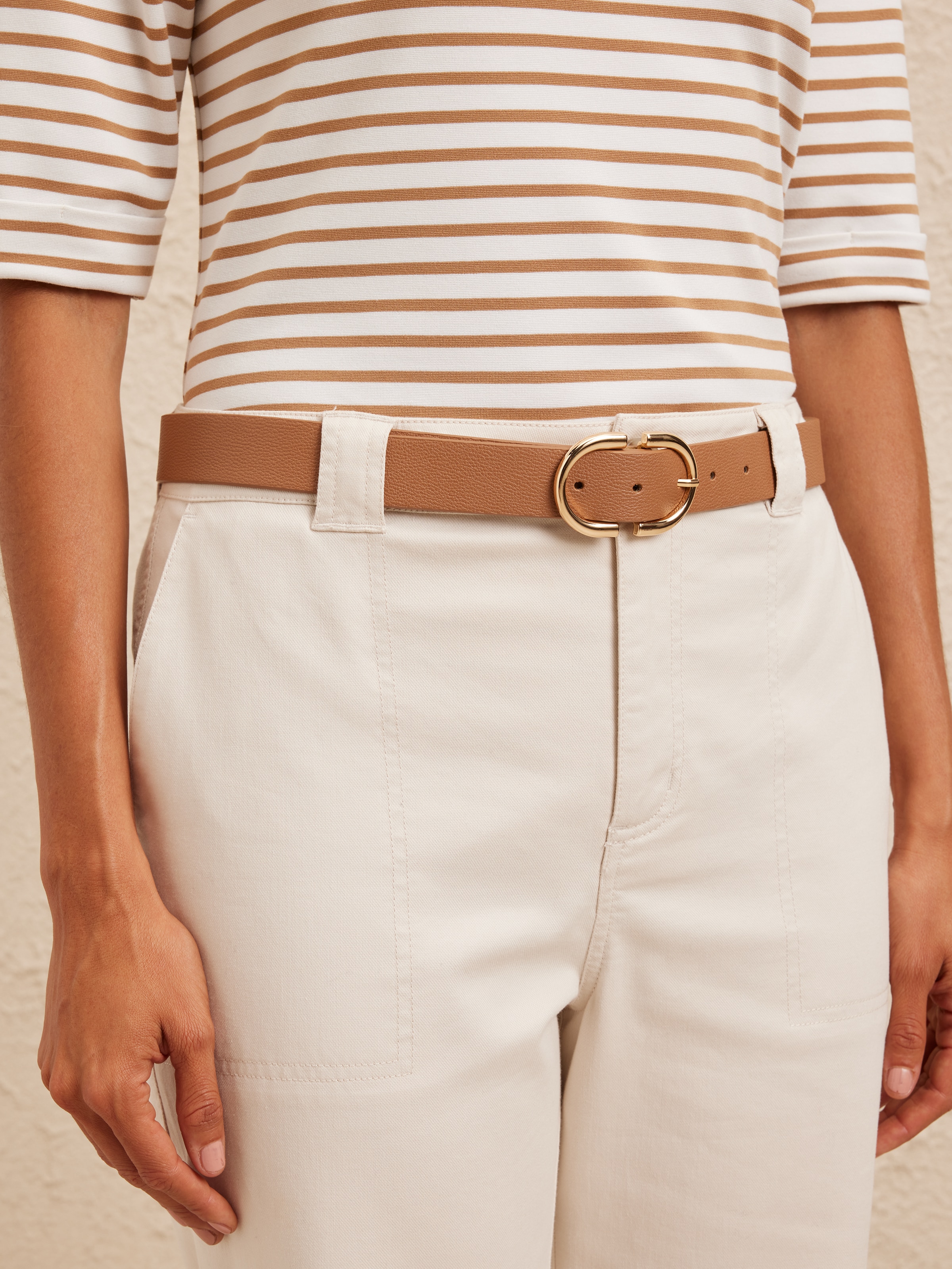 Curved Buckle Pu Belt