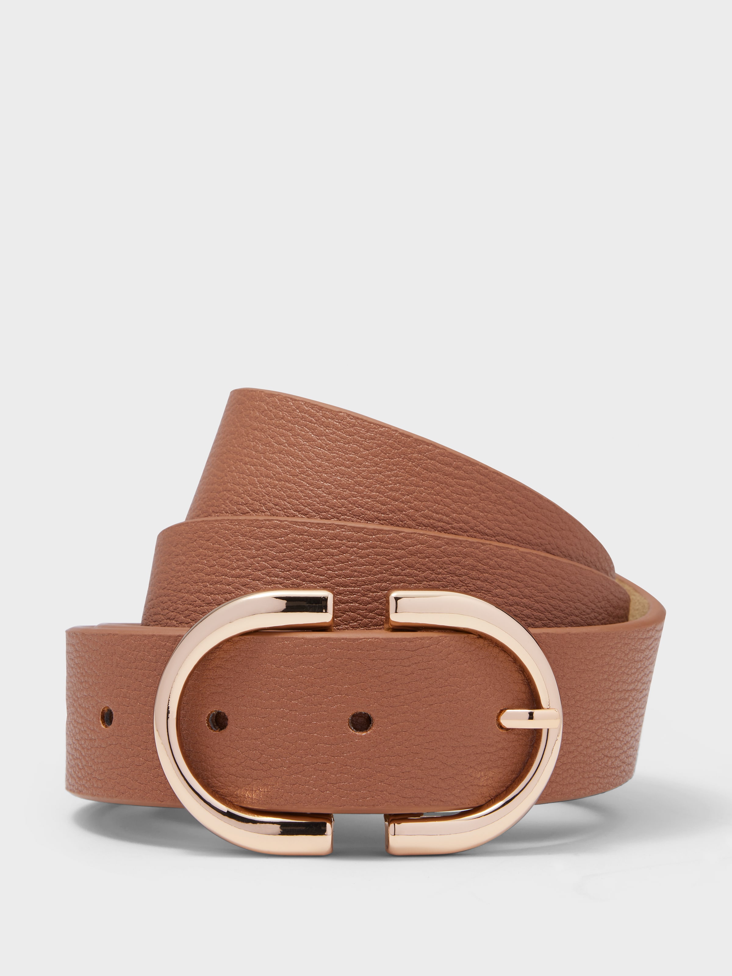 Curved Buckle Pu Belt