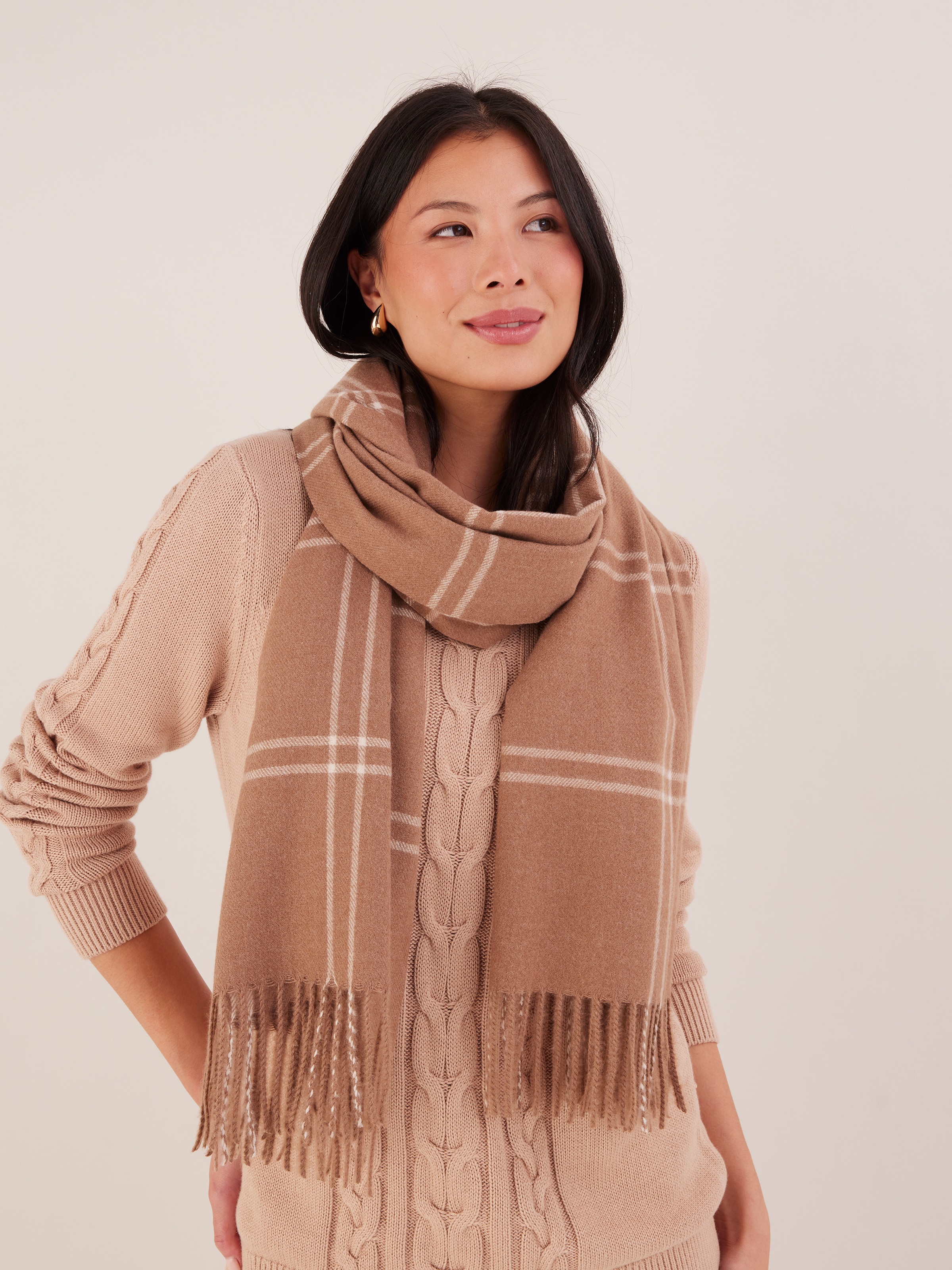 Chloe Subtle Check Scarf