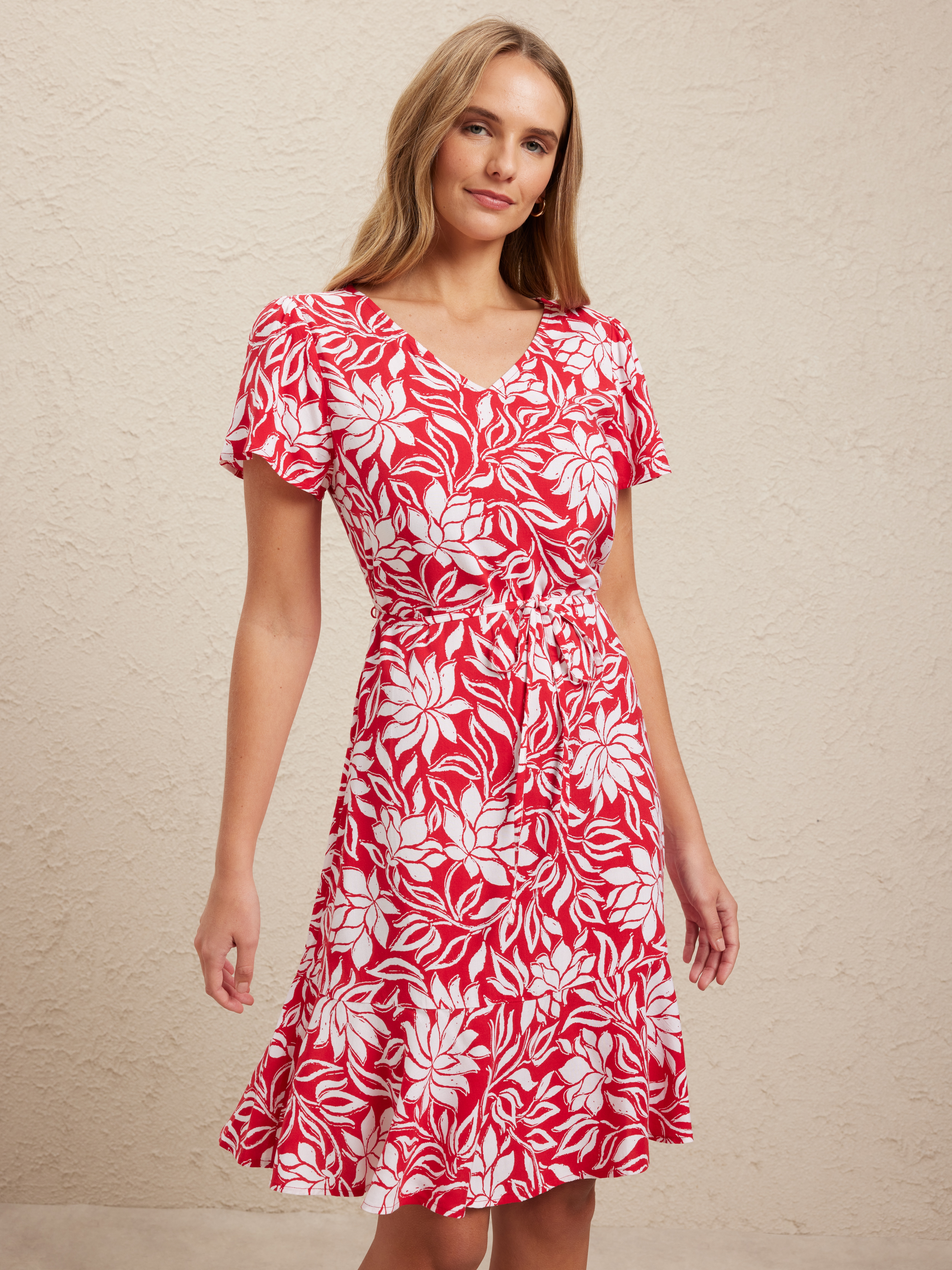 Ellen Frill Hem Dress                                                                                                           