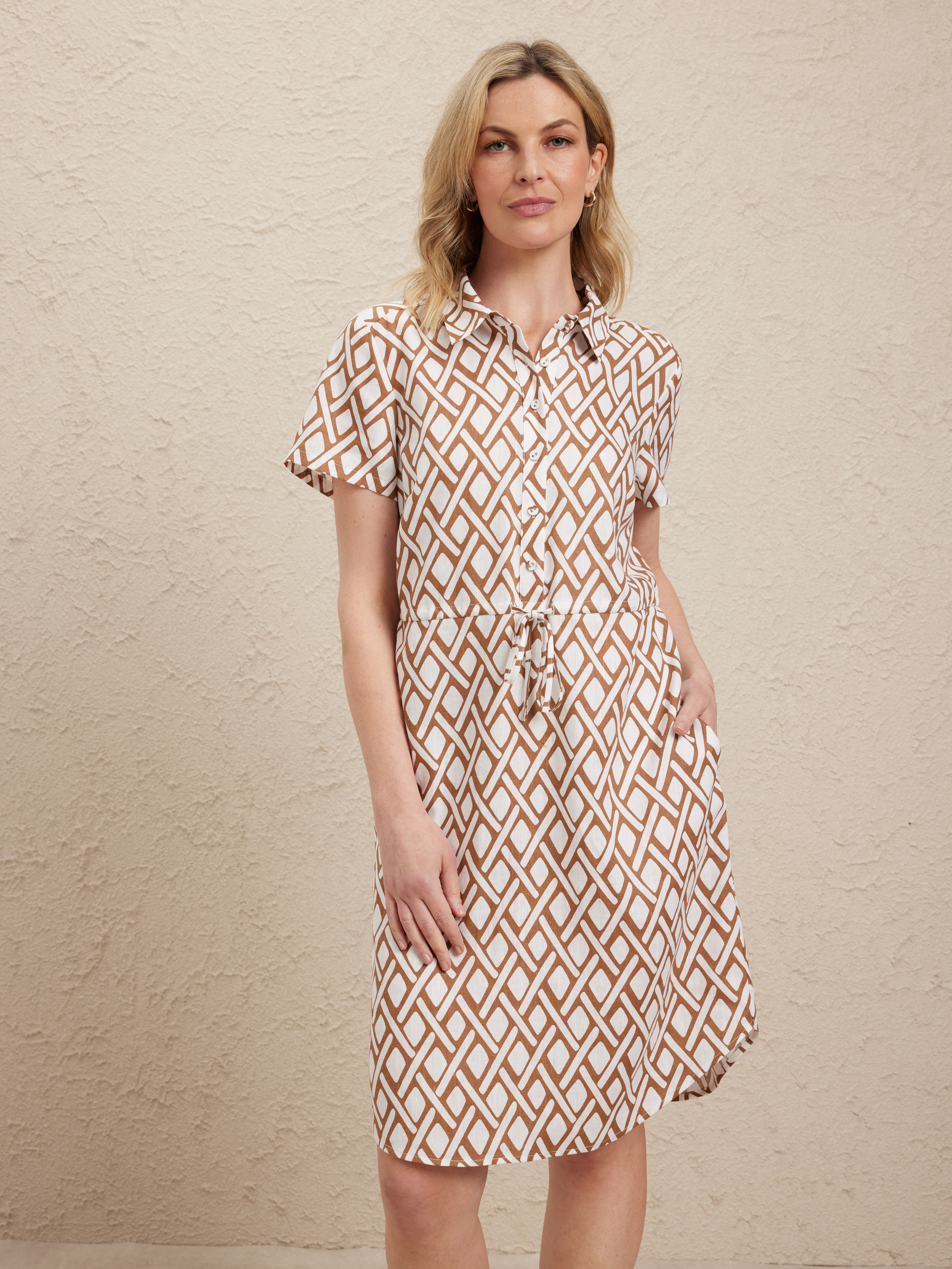 Frankie Linen Shift Dress                                                                                                       