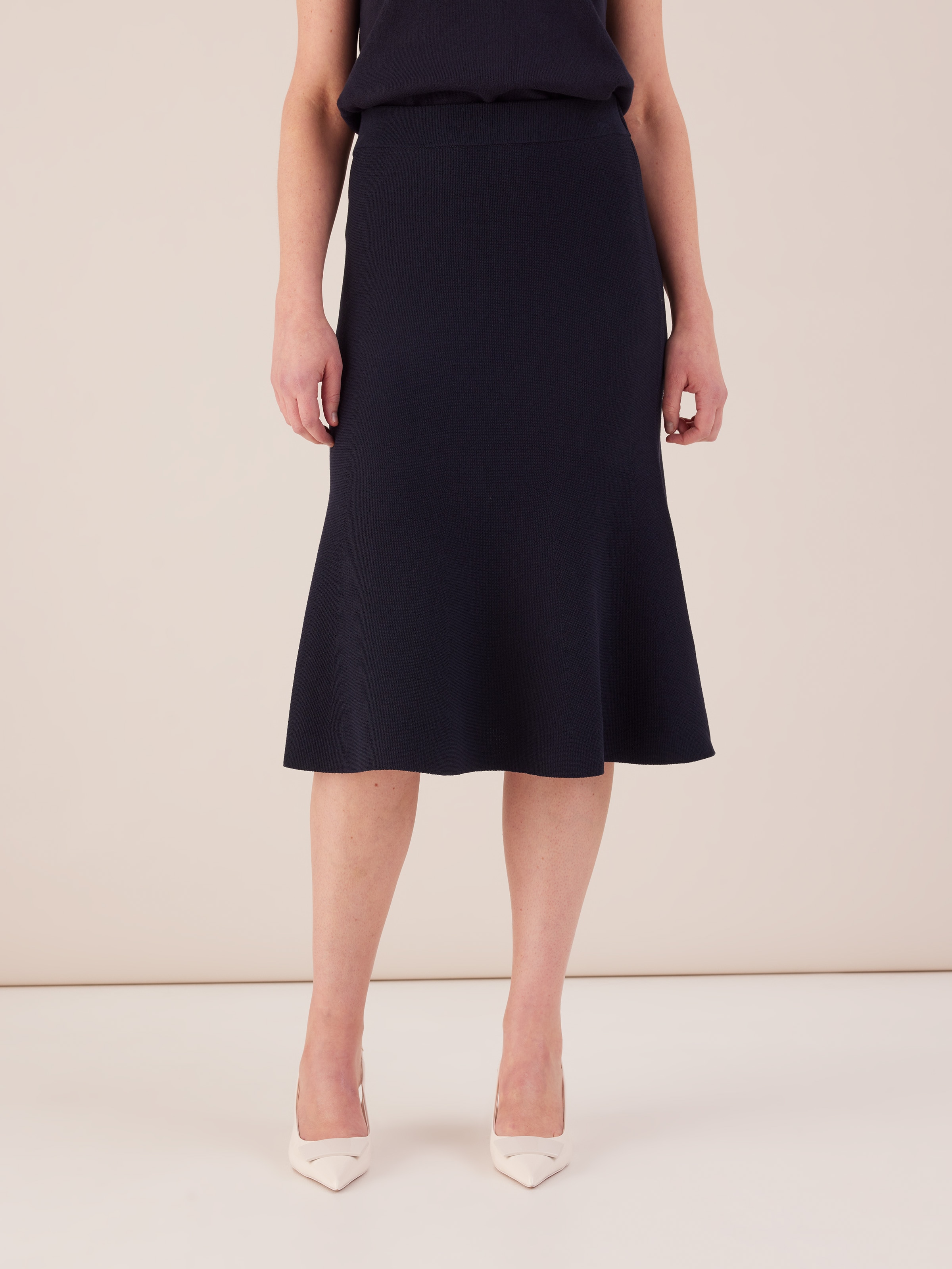 Flip Hem Milano Knit Skirt                                                                                                      
