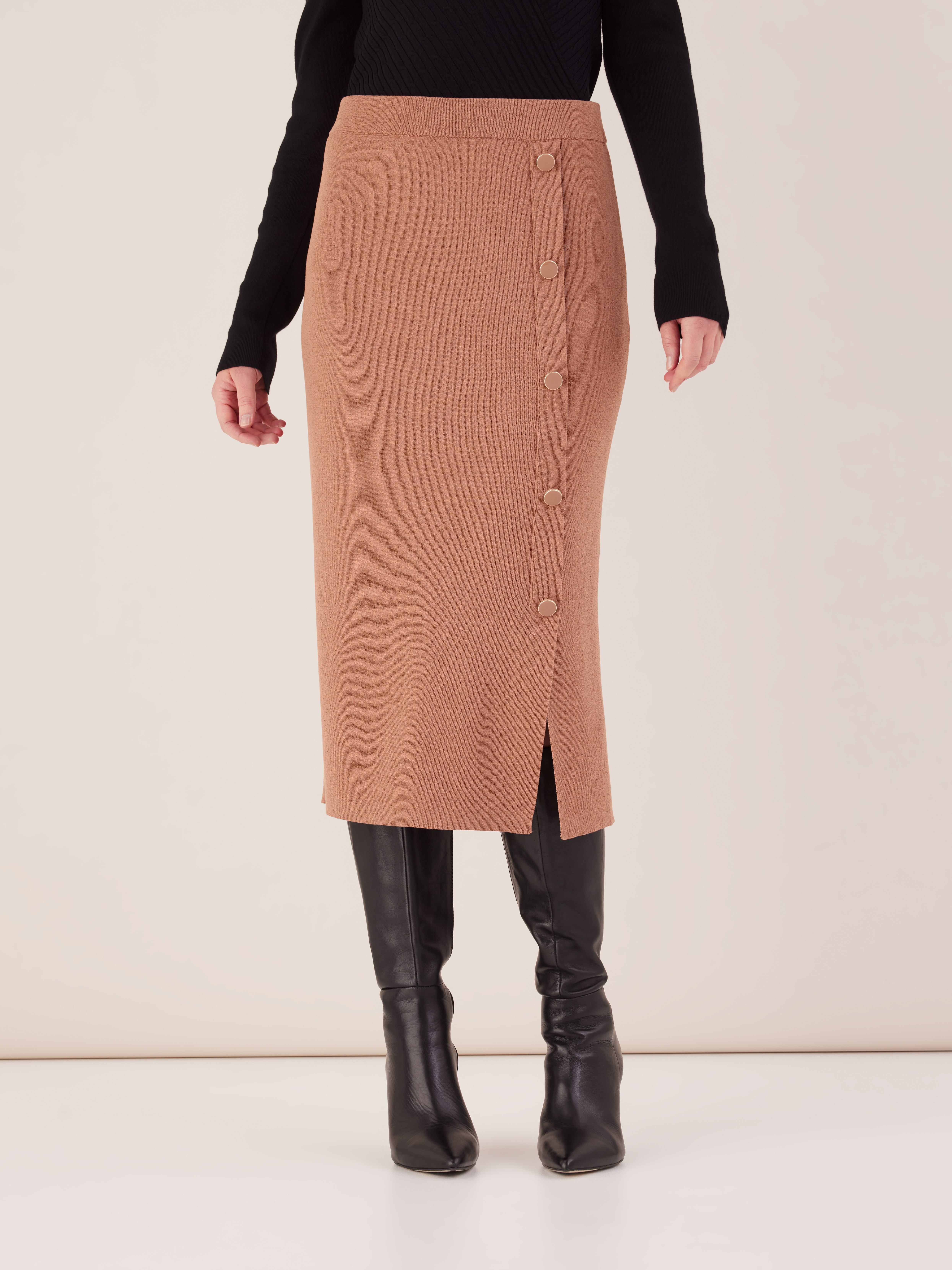 Button Thru Milano Skirt                                                                                                        