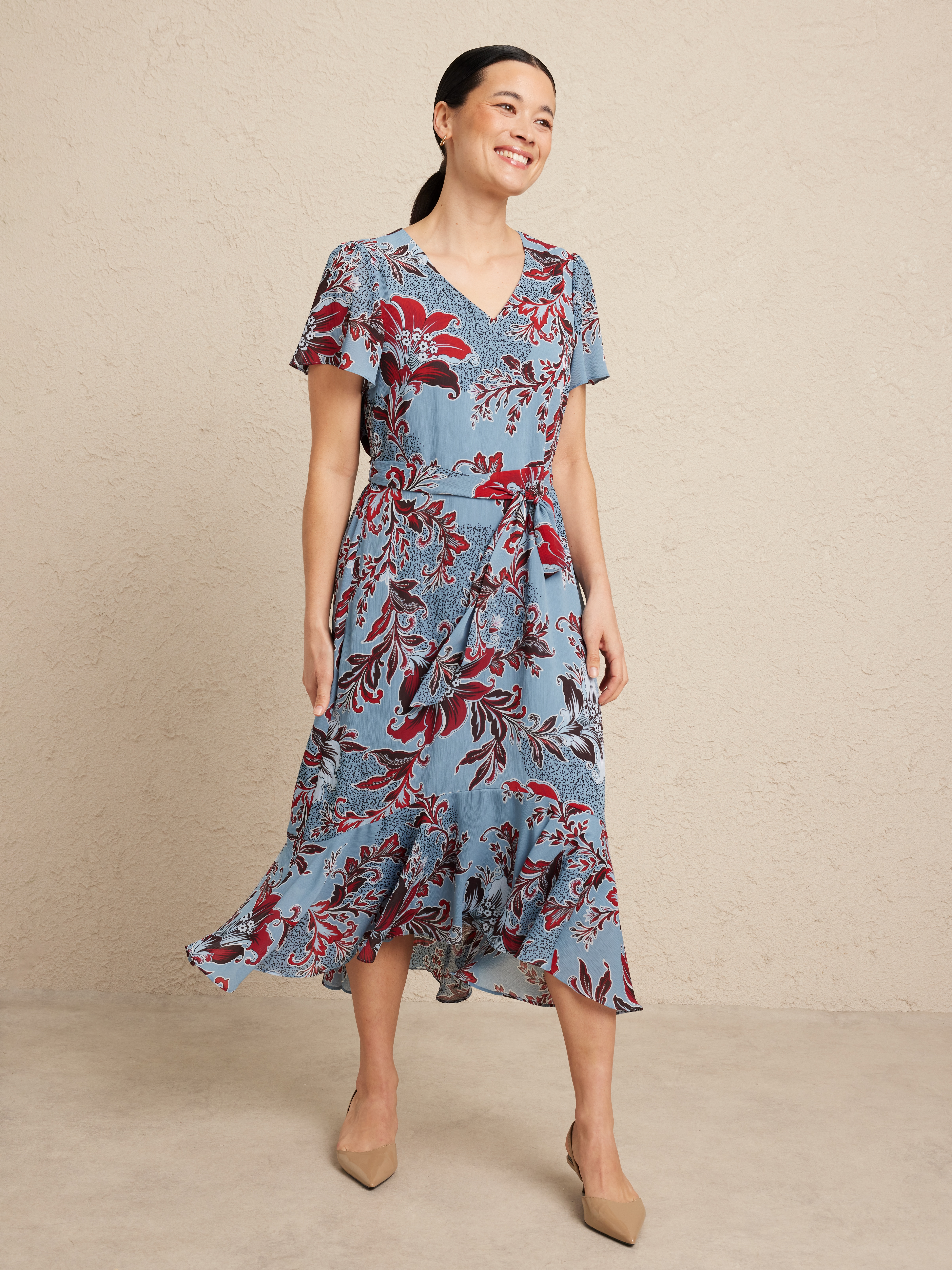 Marissa Frill Hem Dress                                                                                                         