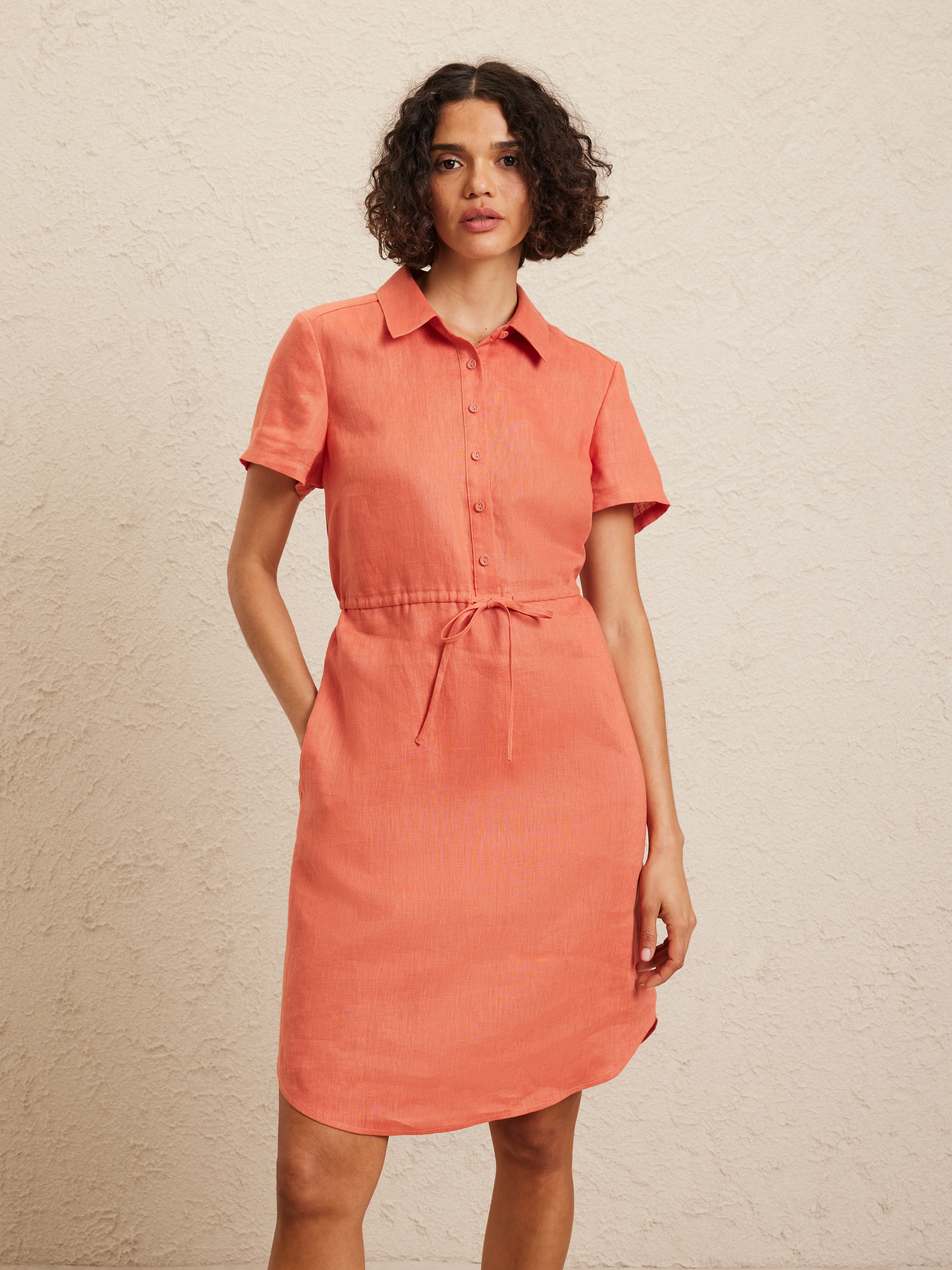 Frankie Linen Shift Dress                                                                                                       
