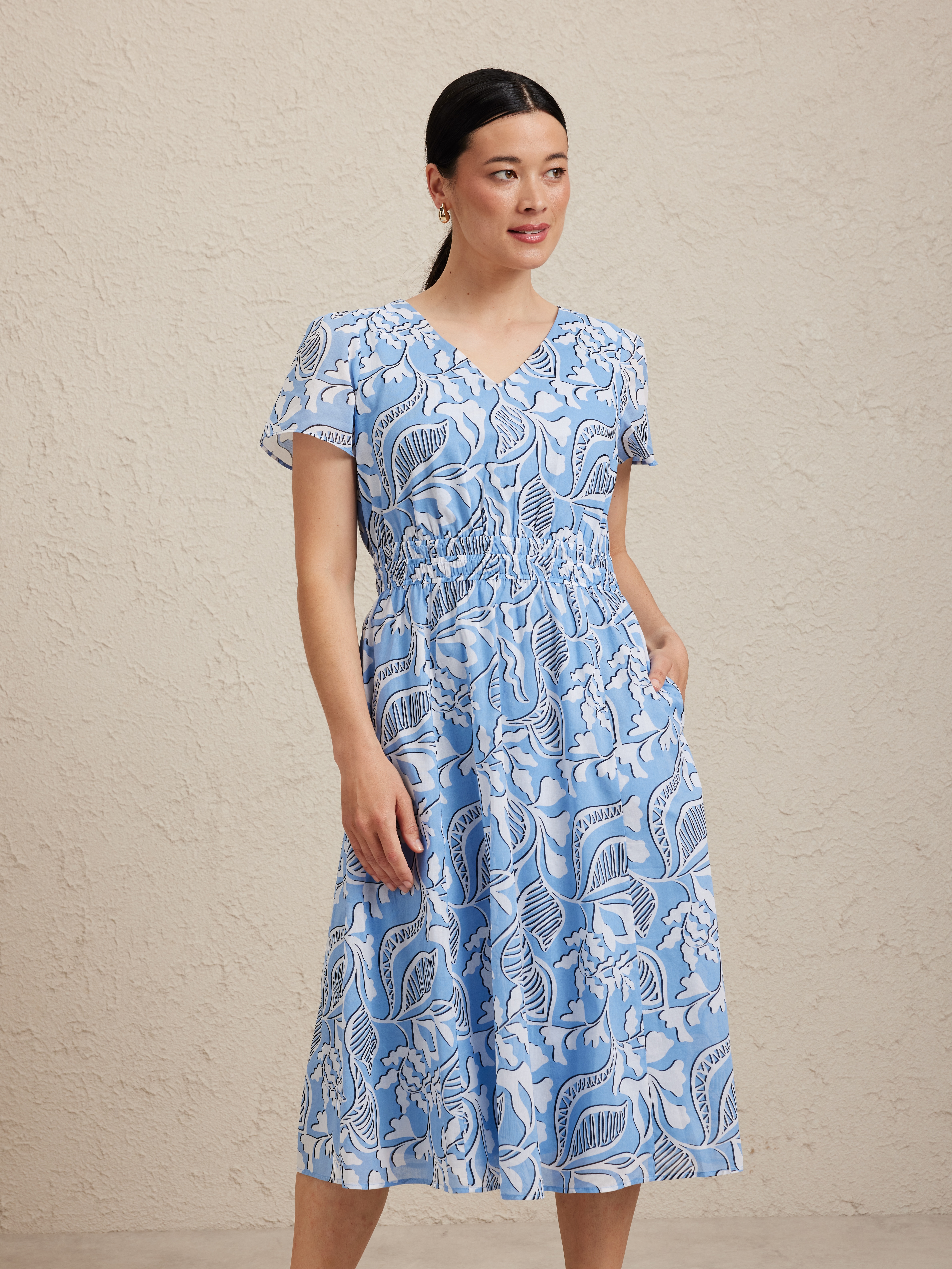Ebony Elastic Waist Dress                                                                                                       