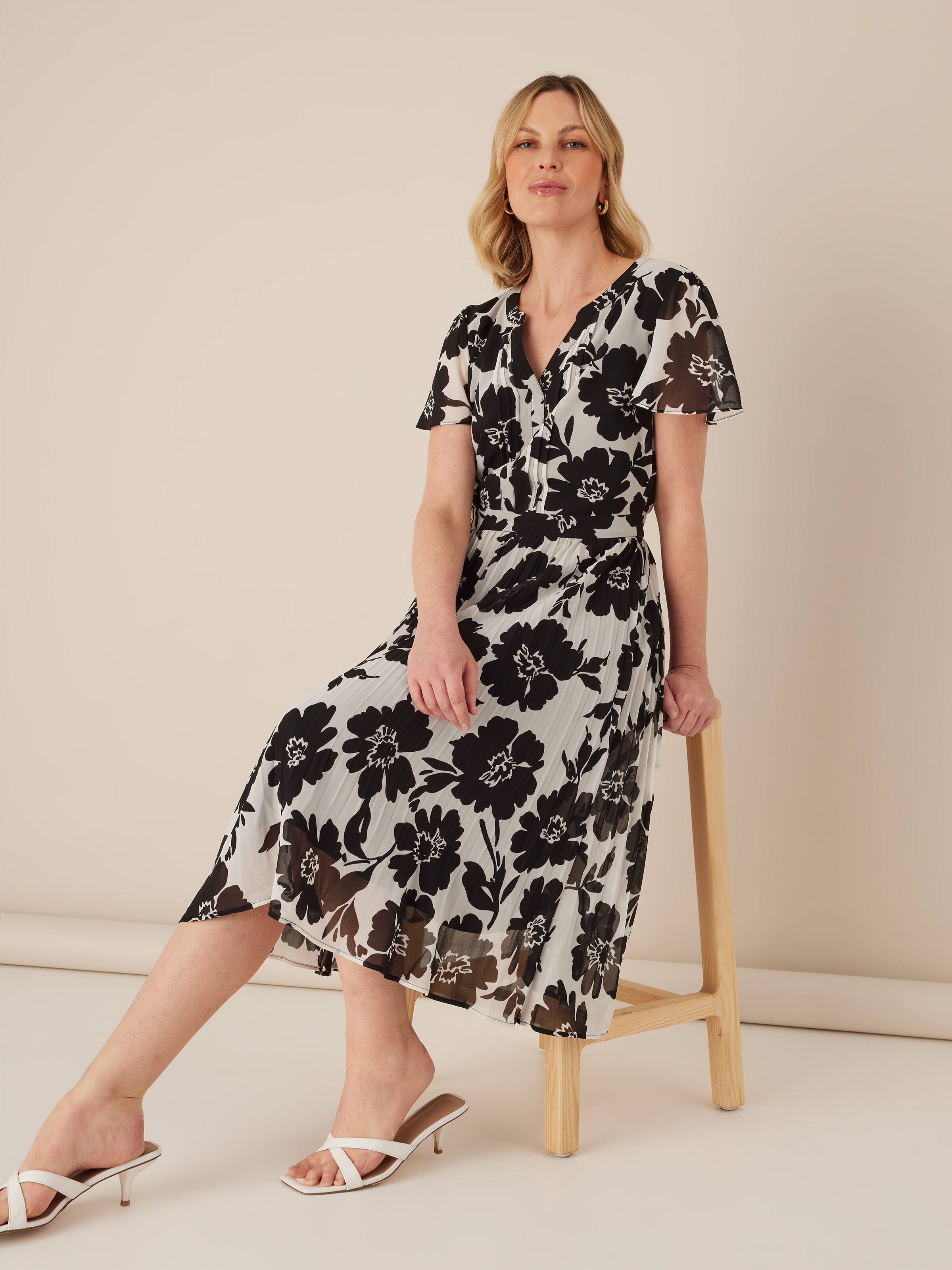 Mila Pleat Hem Dress                                                                                                            