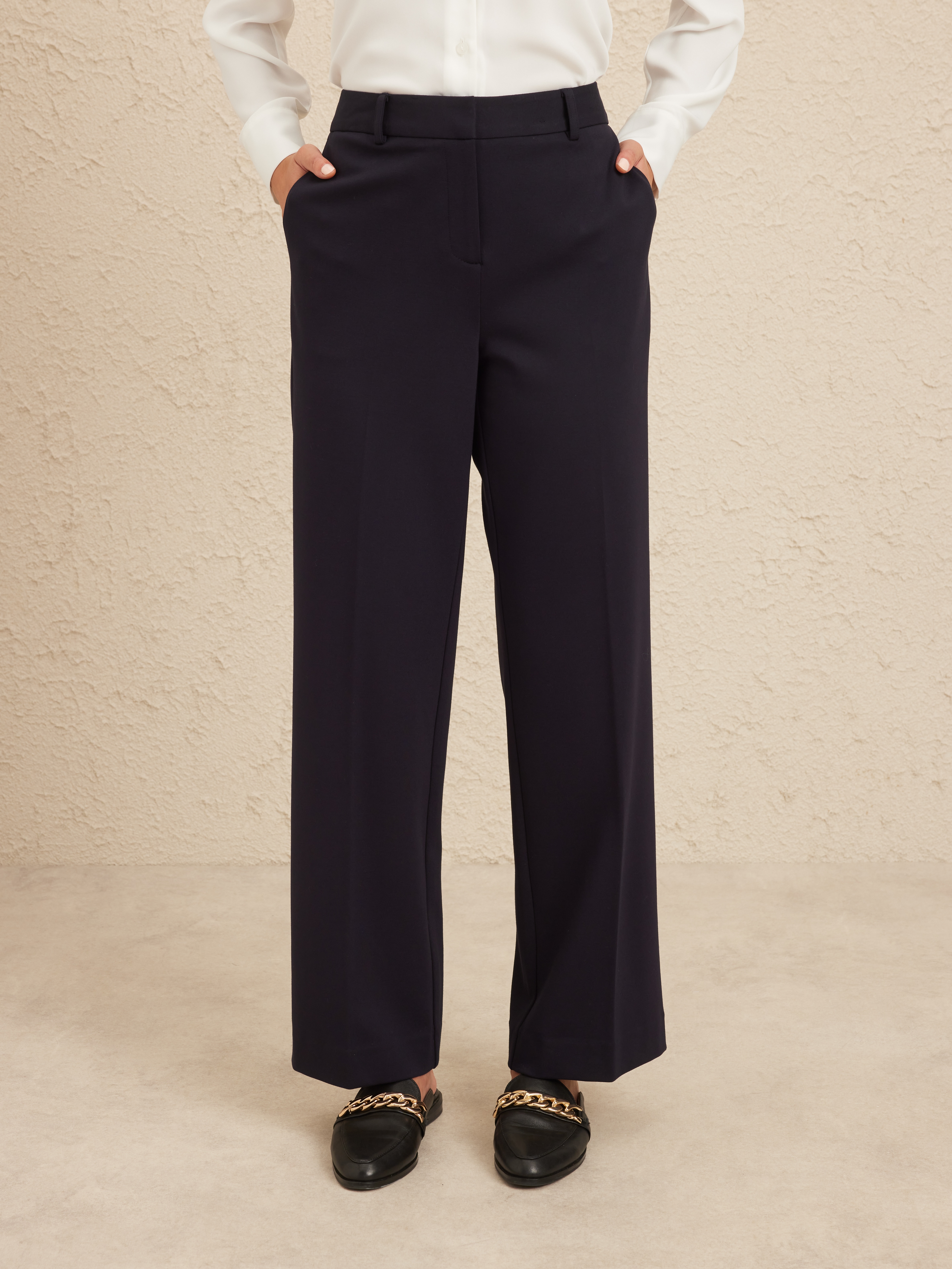 Lana Wide Leg Ponte Pant                                                                                                        