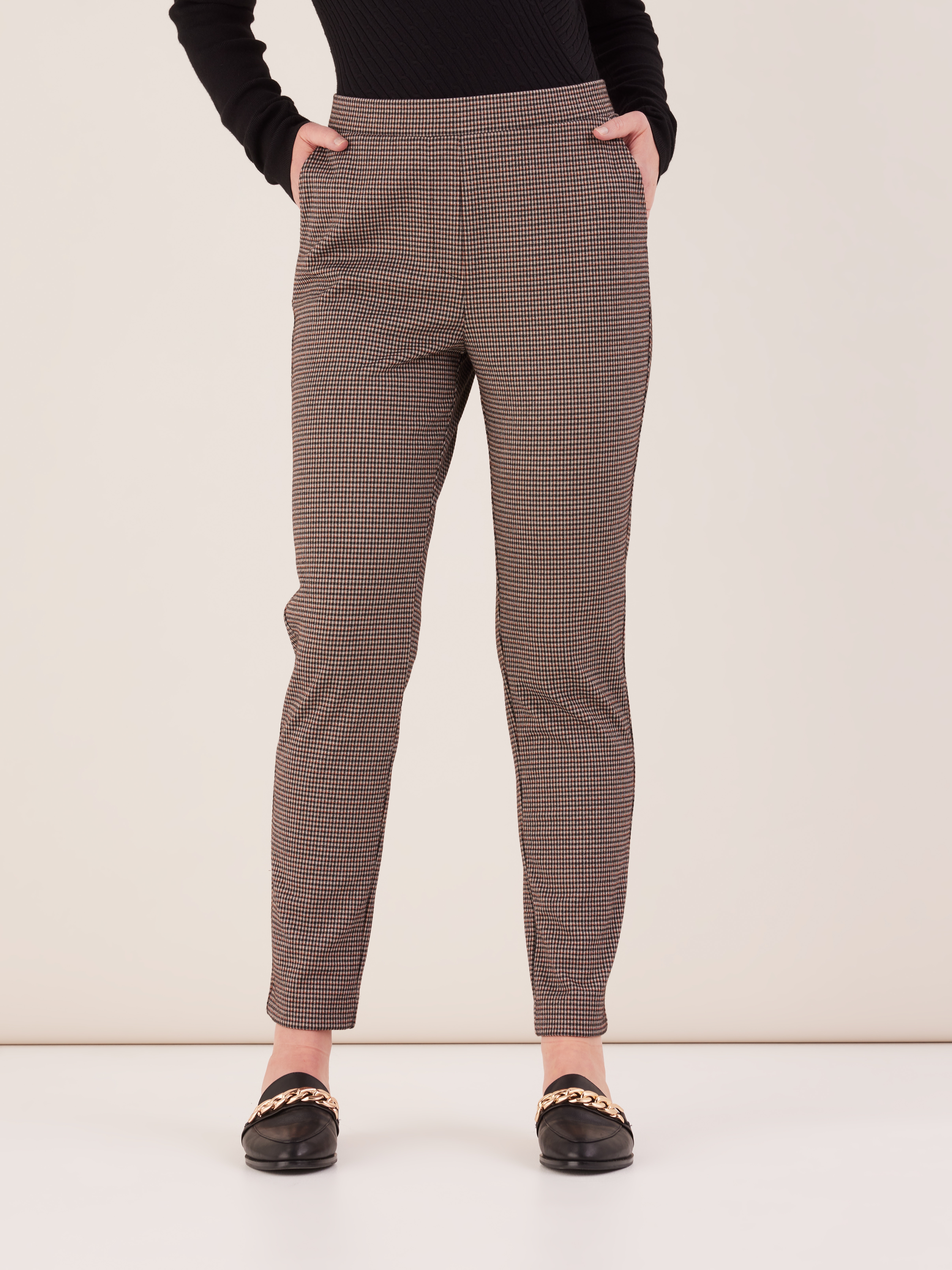 Shadow Check Ponte Pant                                                                                                         