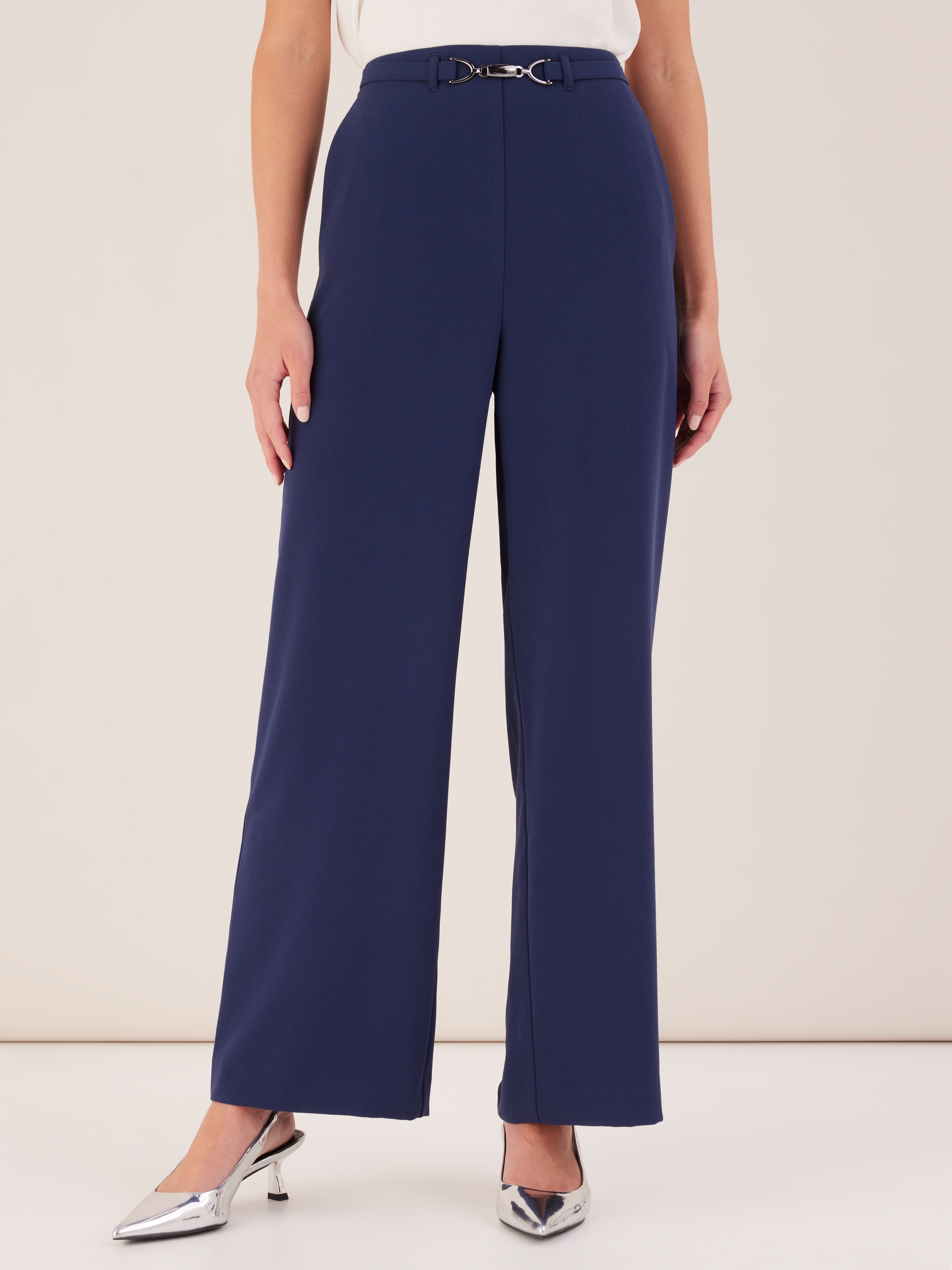 Buckle Detail Wide Leg Pant                                                                                                     