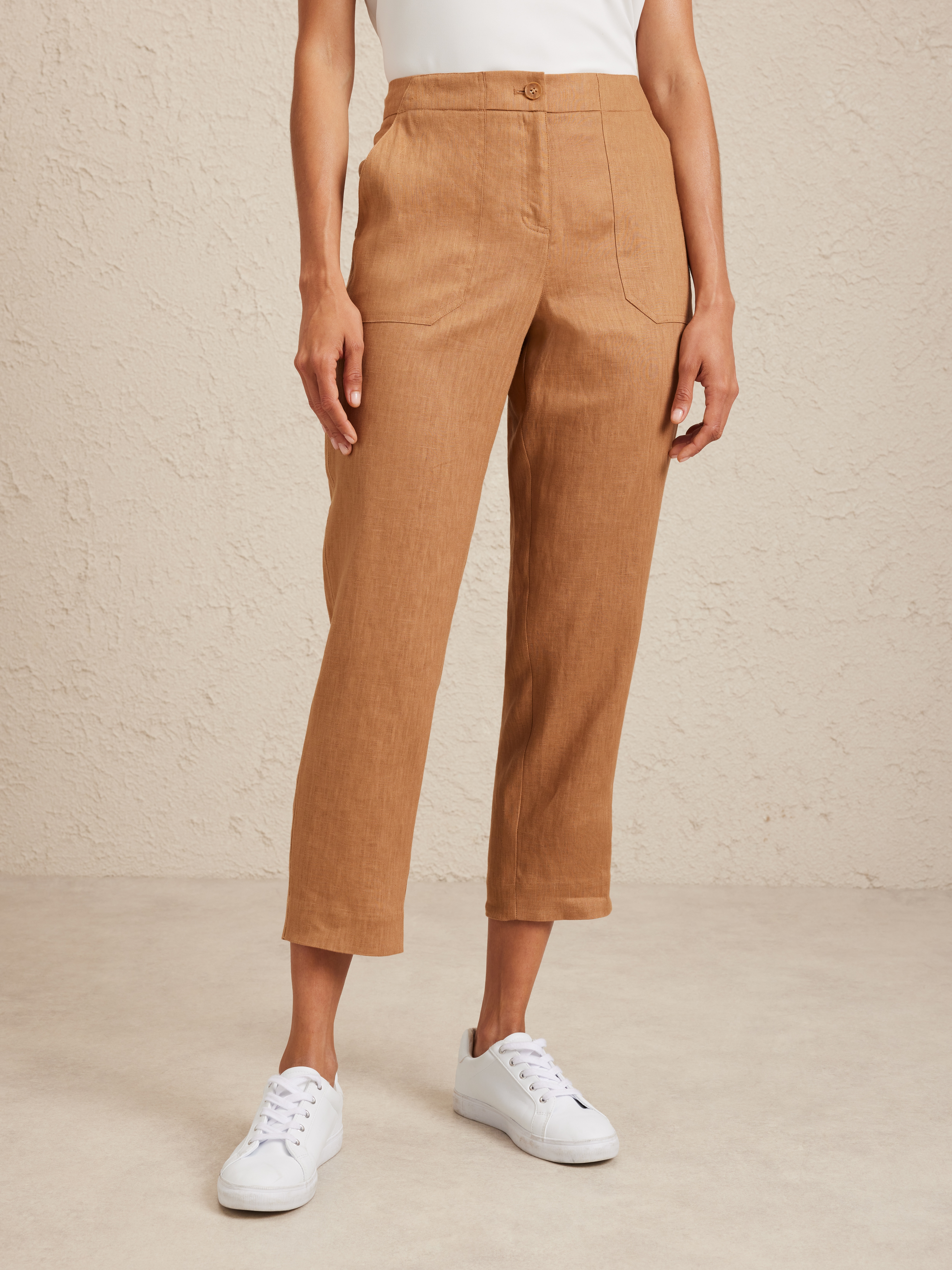 Linen Utility Ankle Pant                                                                                                        