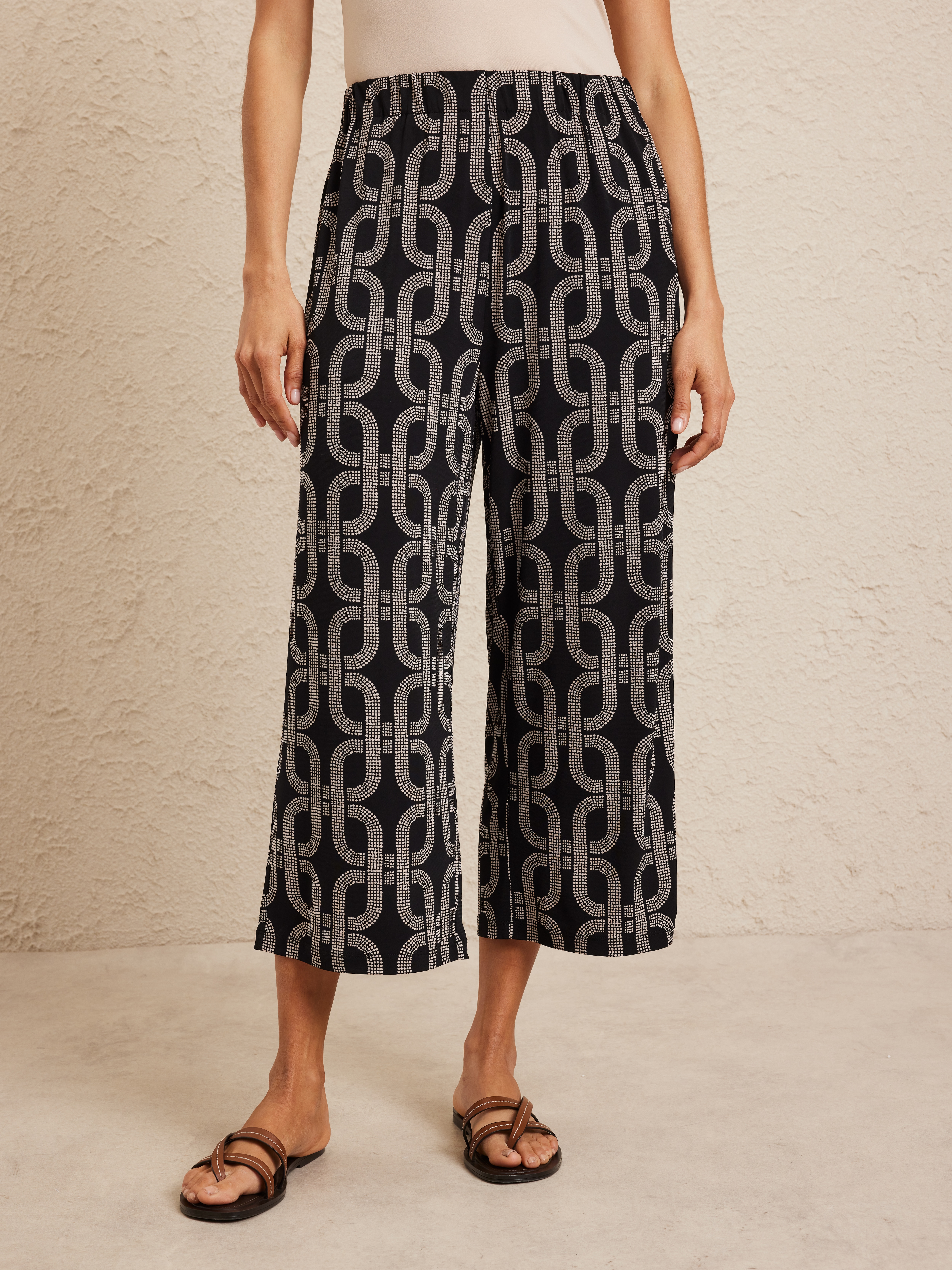 Jersey Elastic Waist Culotte                                                                                                    