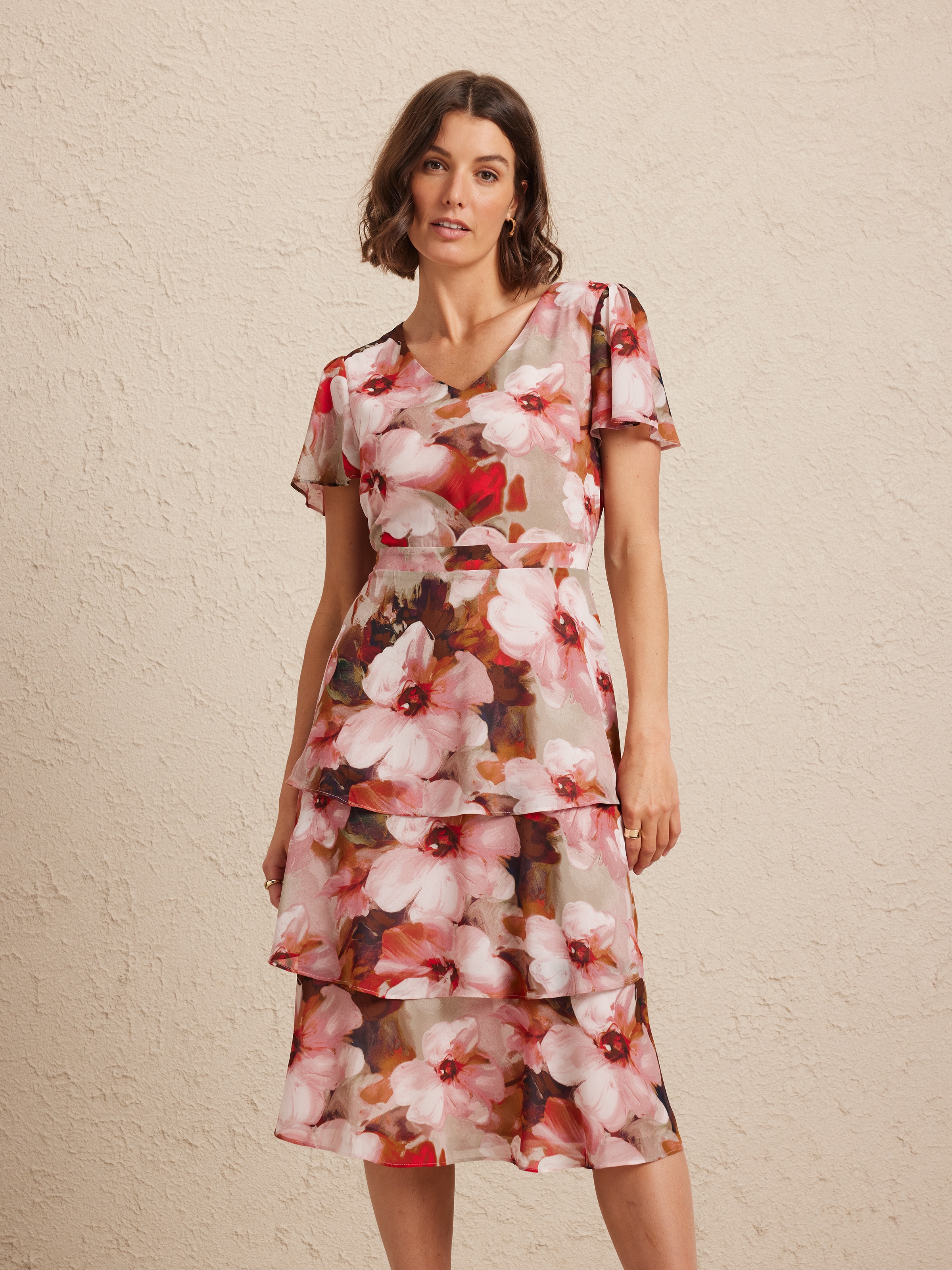 Teresa Tiered Midi Dress                                                                                                        