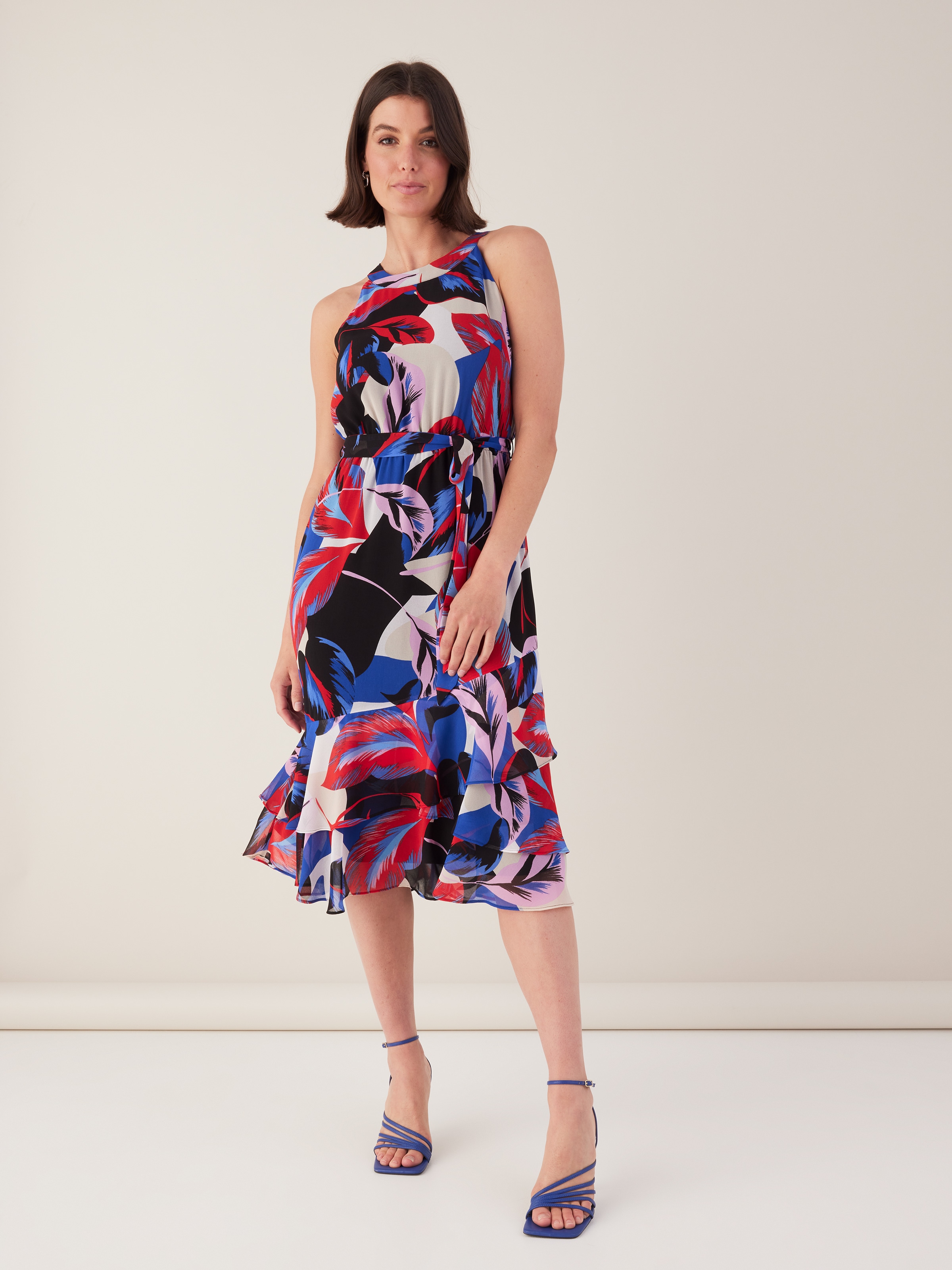 Harriet Ruffle Hem Midi Dress                                                                                                   