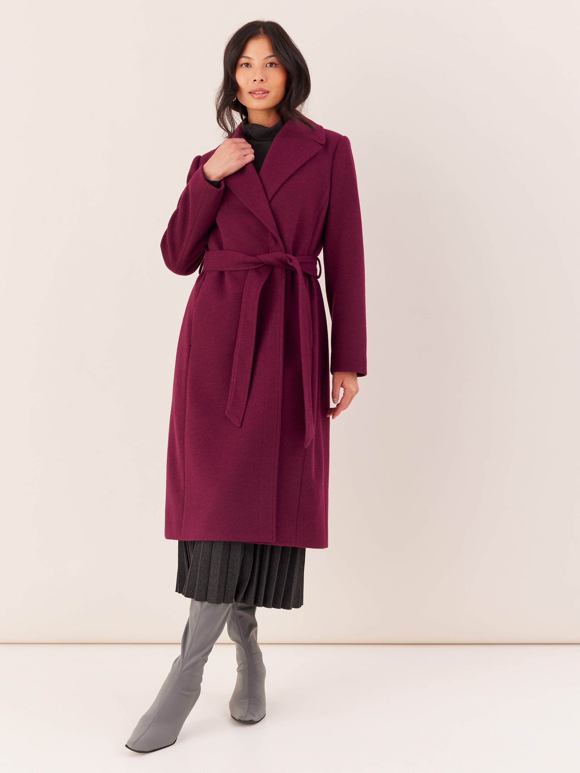 Elegant Wrap Long Coat                                                                                                          