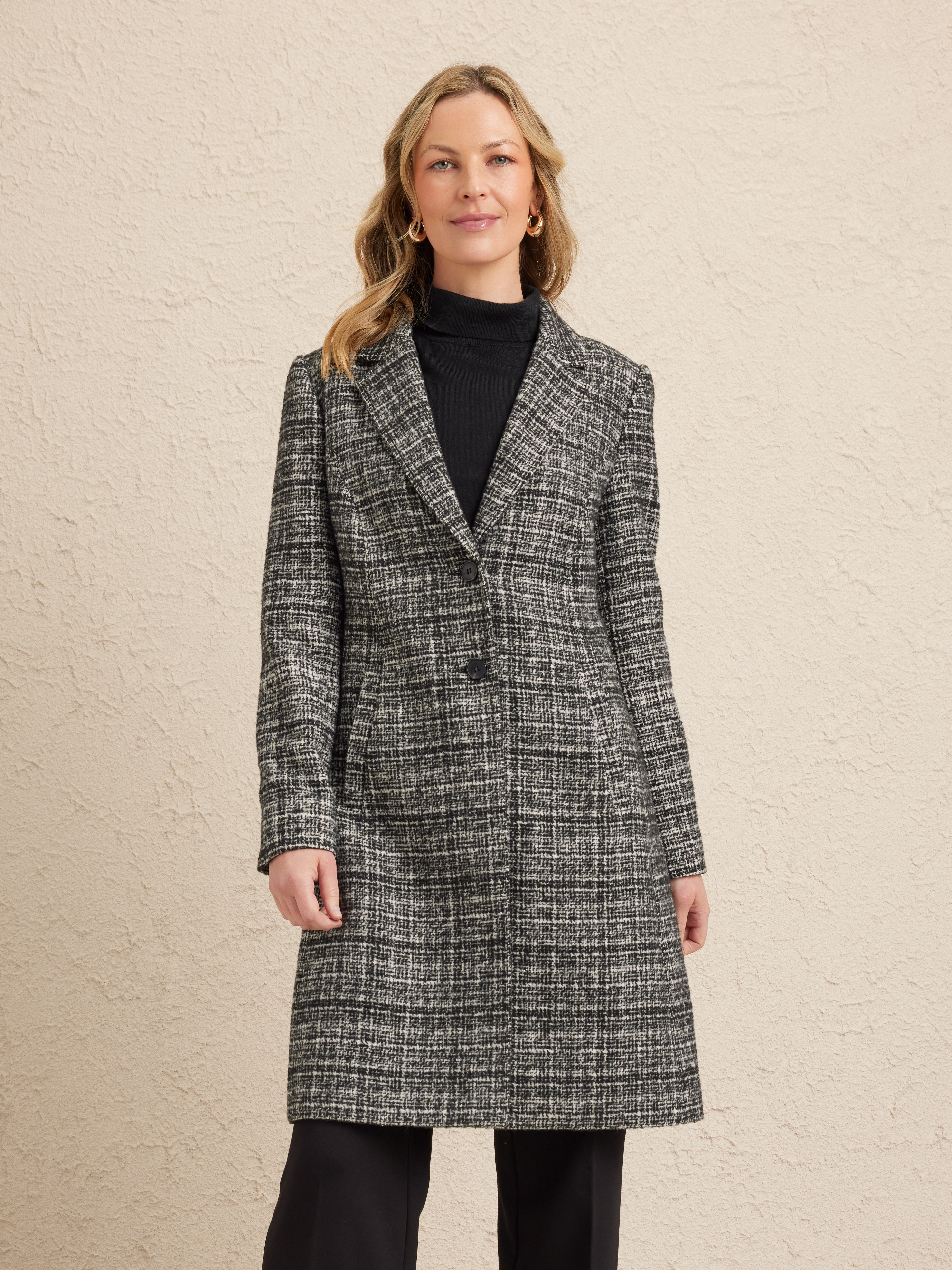 Textured Hepburn Coat                                                                                                           