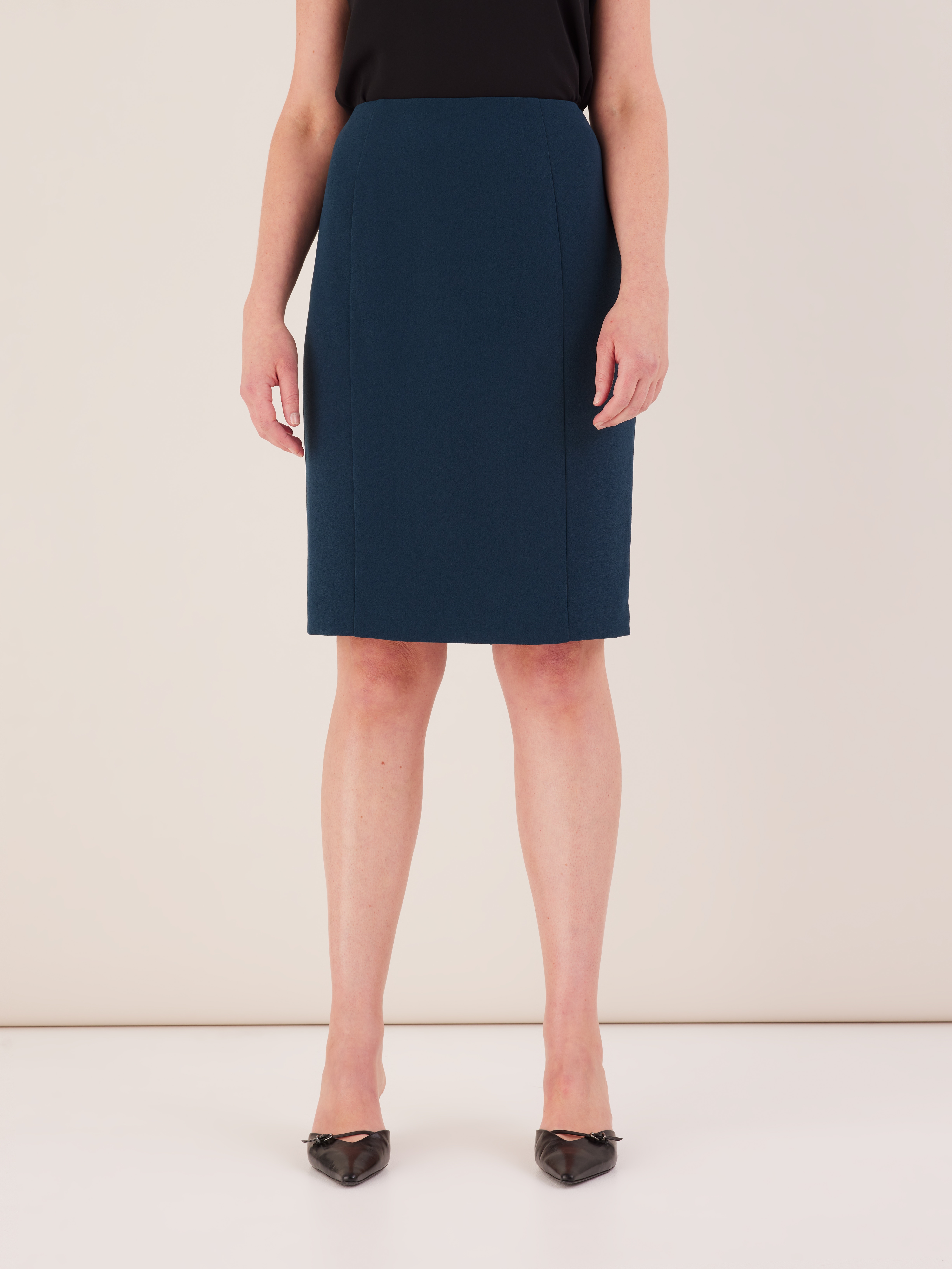 Crepe Pencil Suit Skirt                                                                                                         