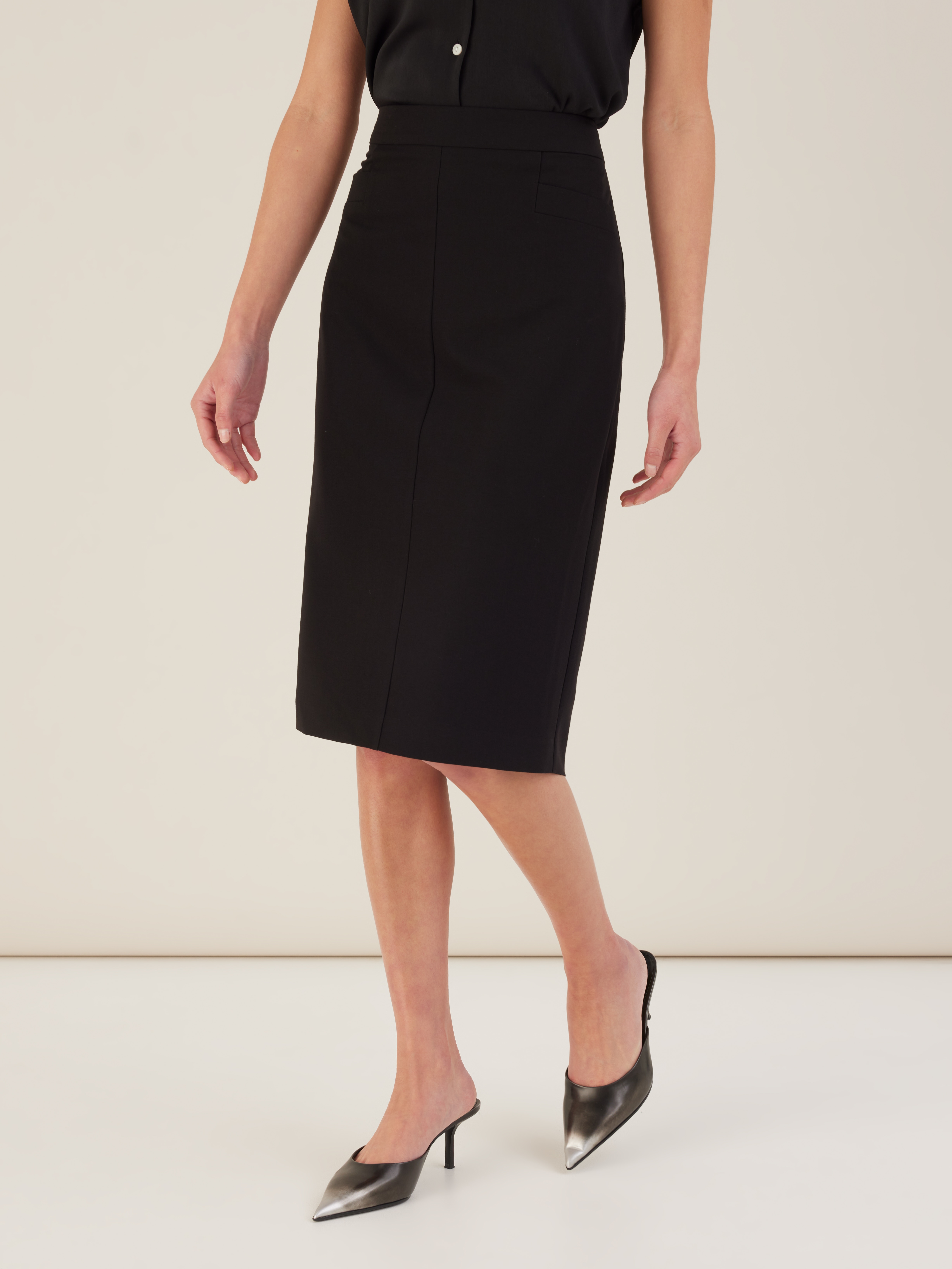 Midi Pencil Suit Skirt                                                                                                          