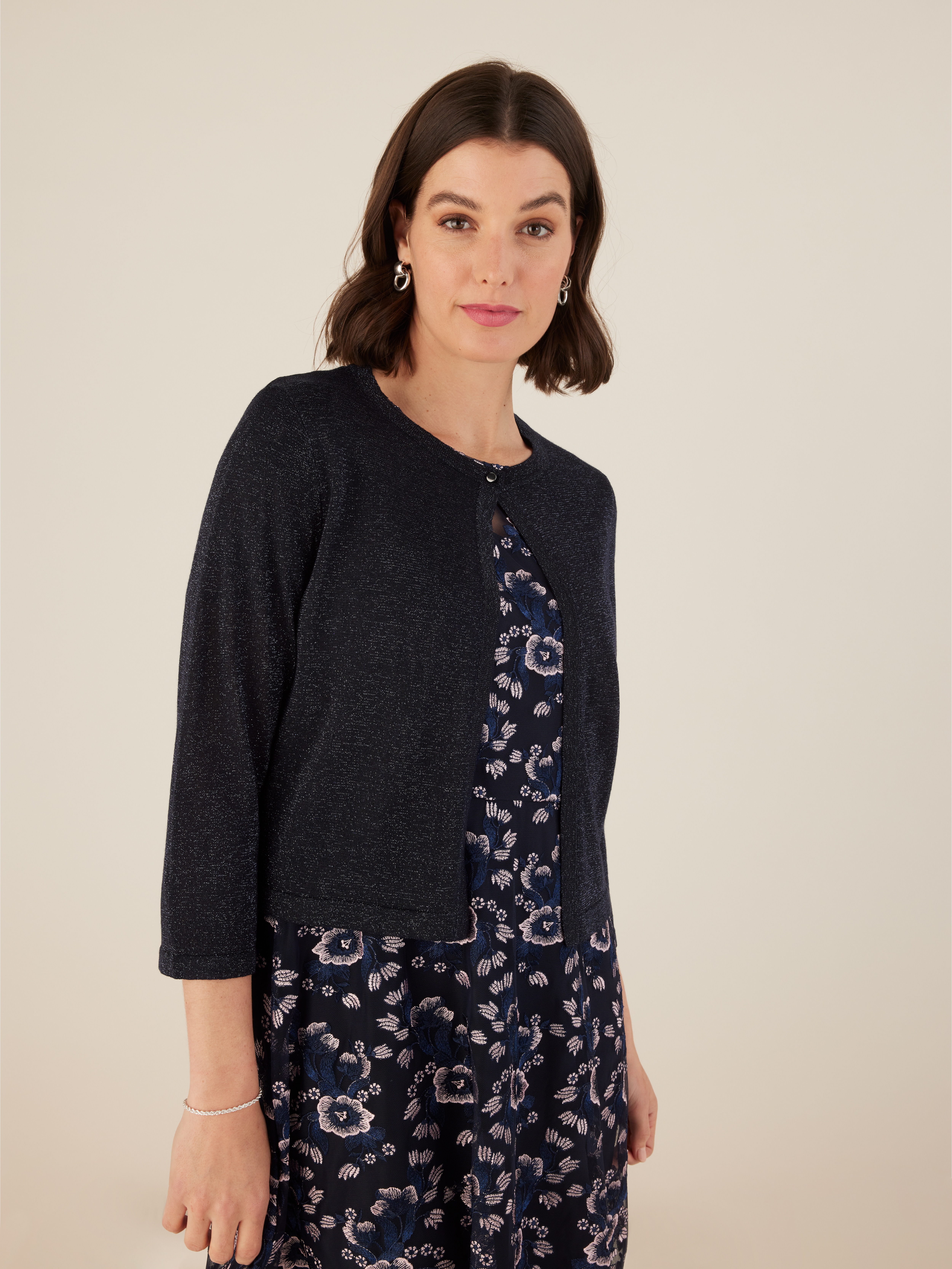 3/4 Laura Lurex Cardi                                                                                                           