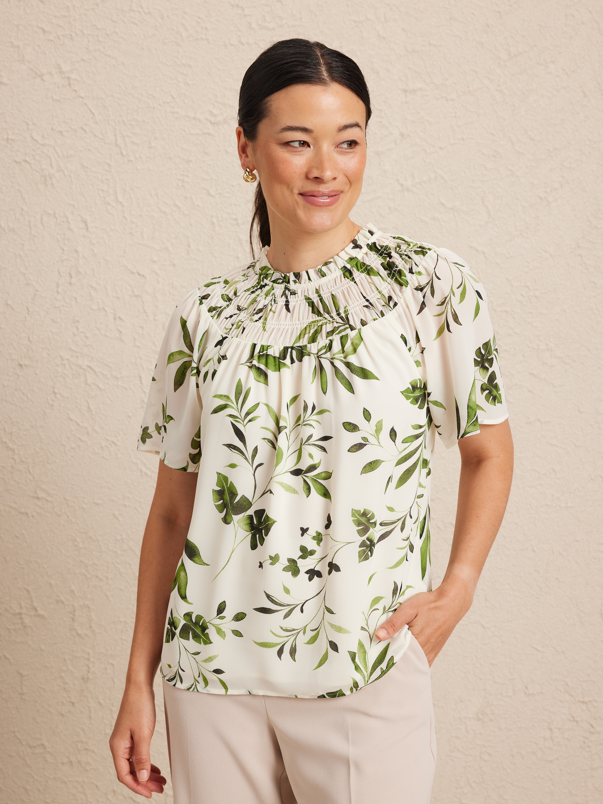 Kit Shirred Blouse                                                                                                              