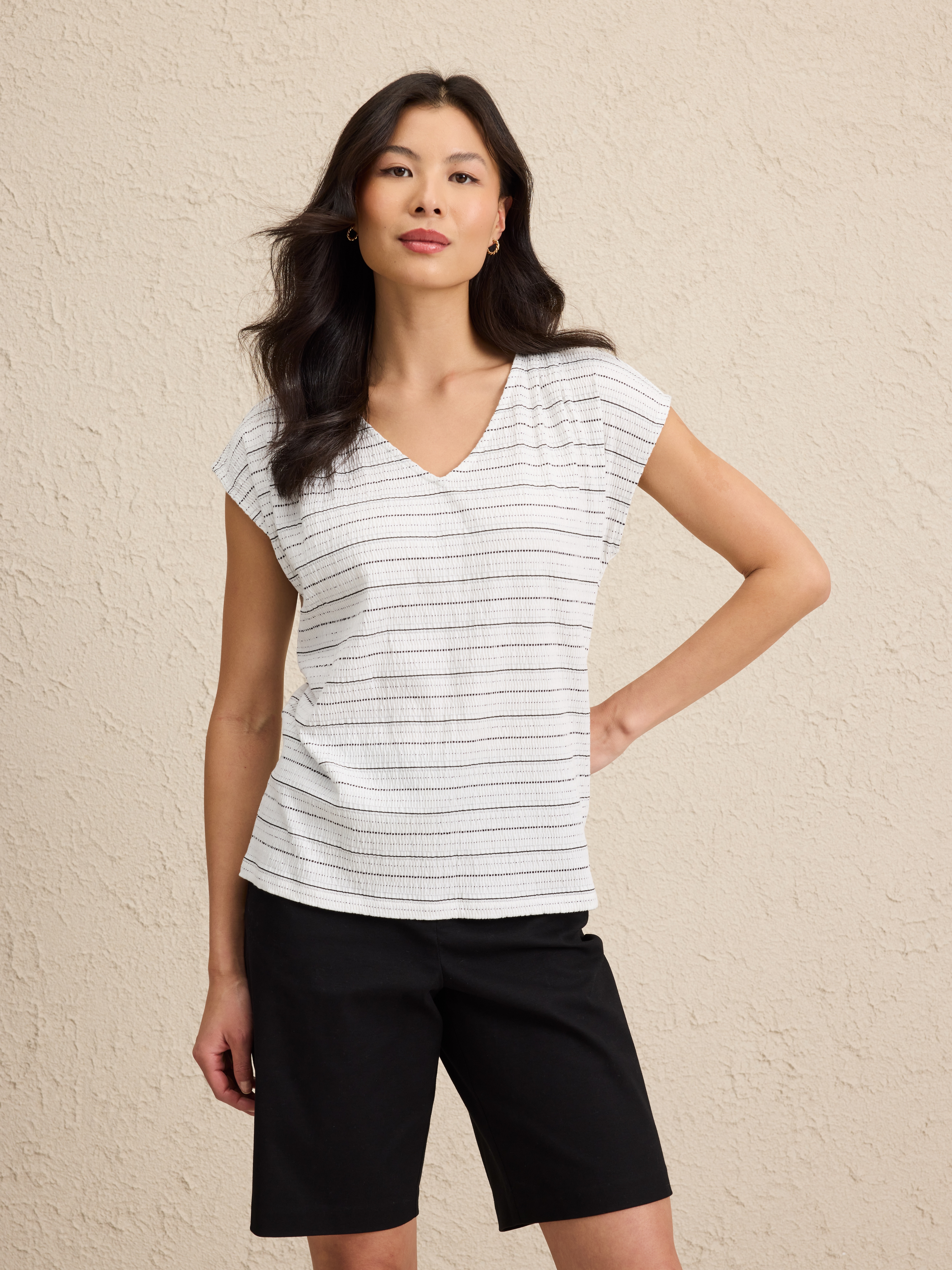 Cosette Detail Texture Tee                                                                                                      