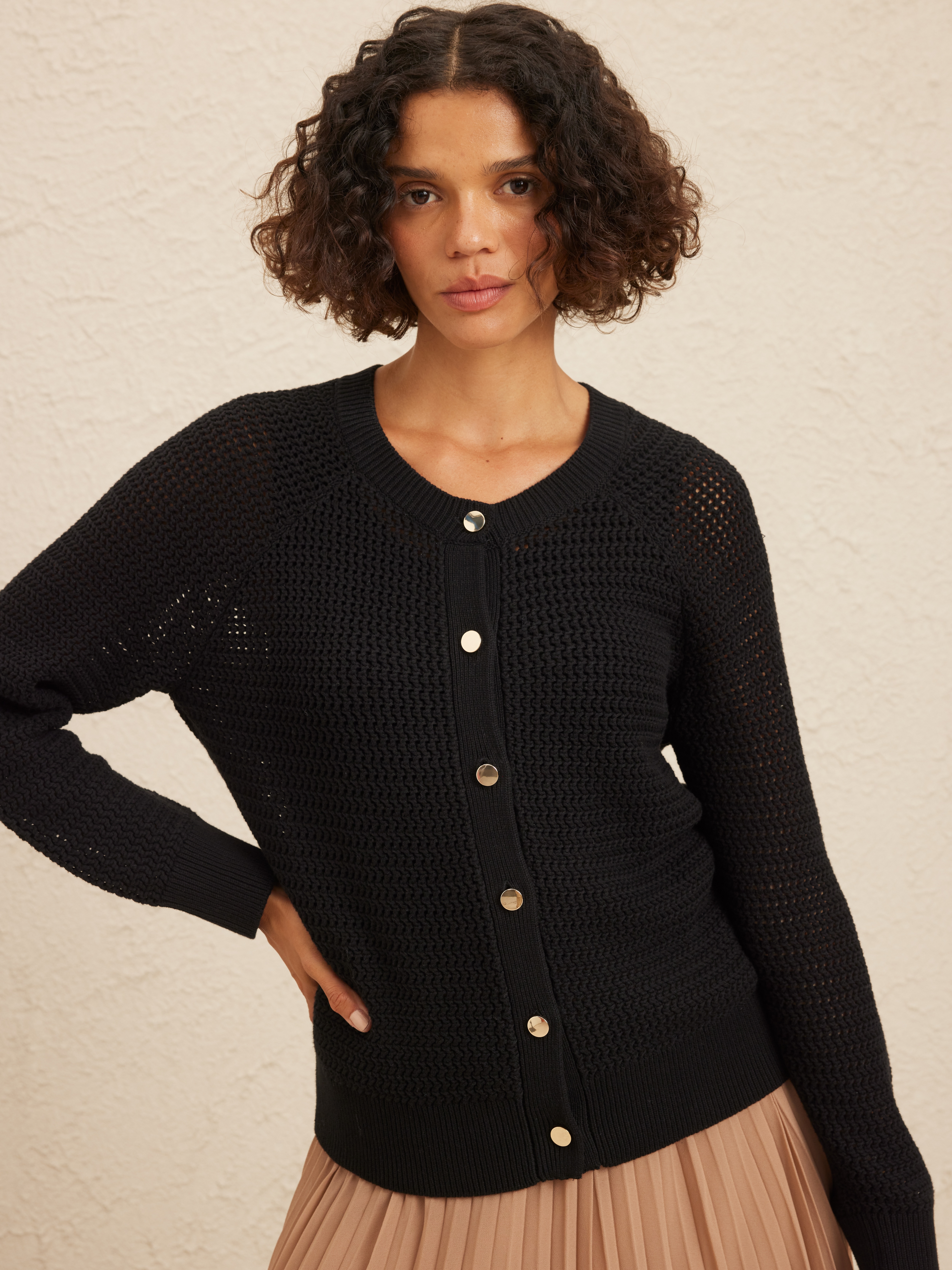 Adina Open Knit Cardi                                                                                                           