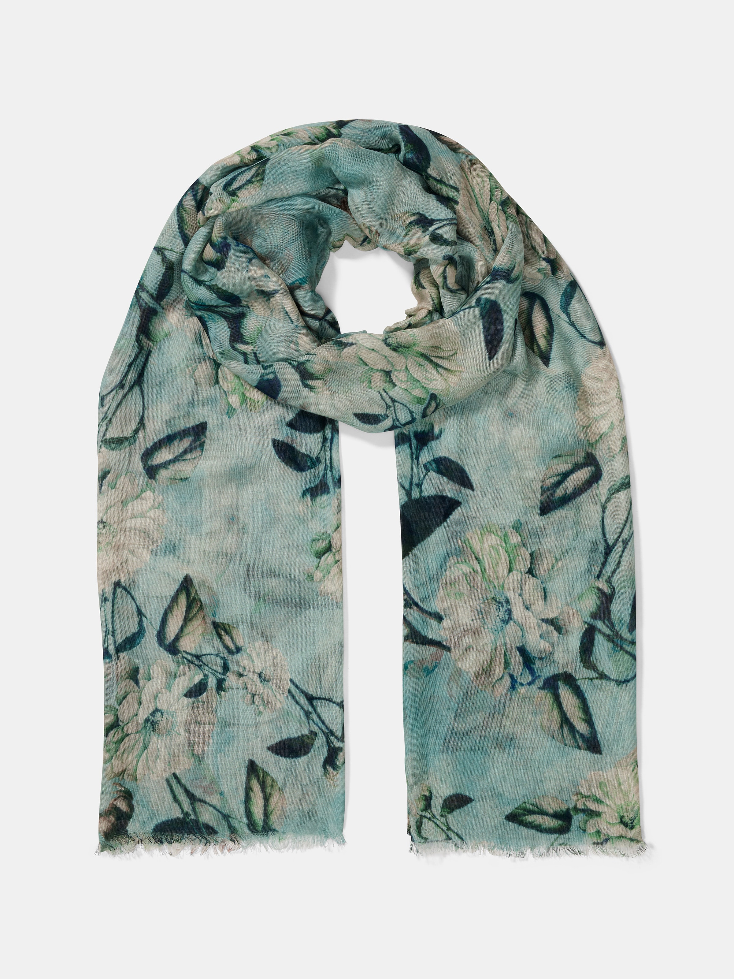 Arctic Floral Viscose Scarf                                                                                                     