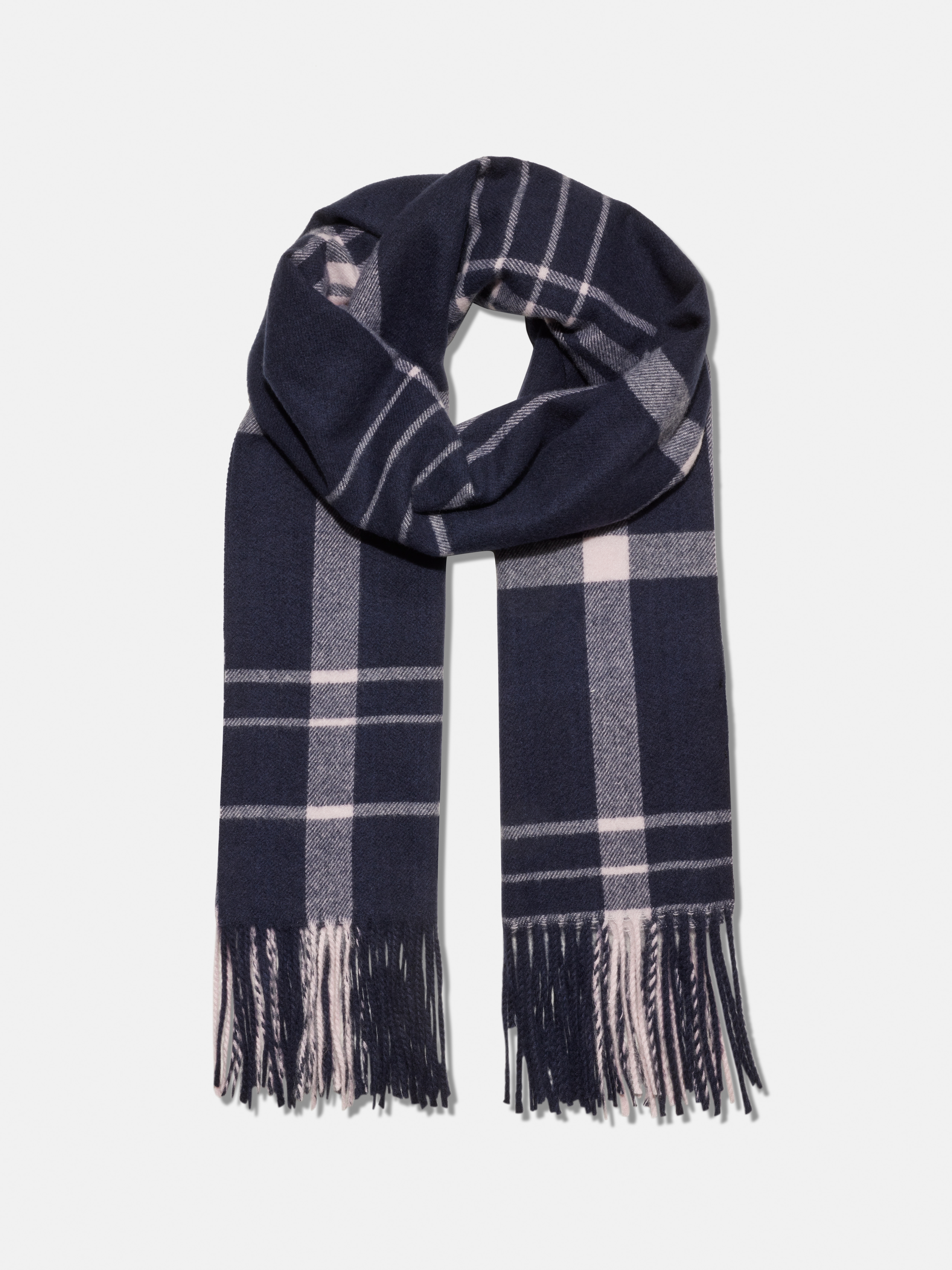 Charlie Check Tassel Scarf                                                                                                      