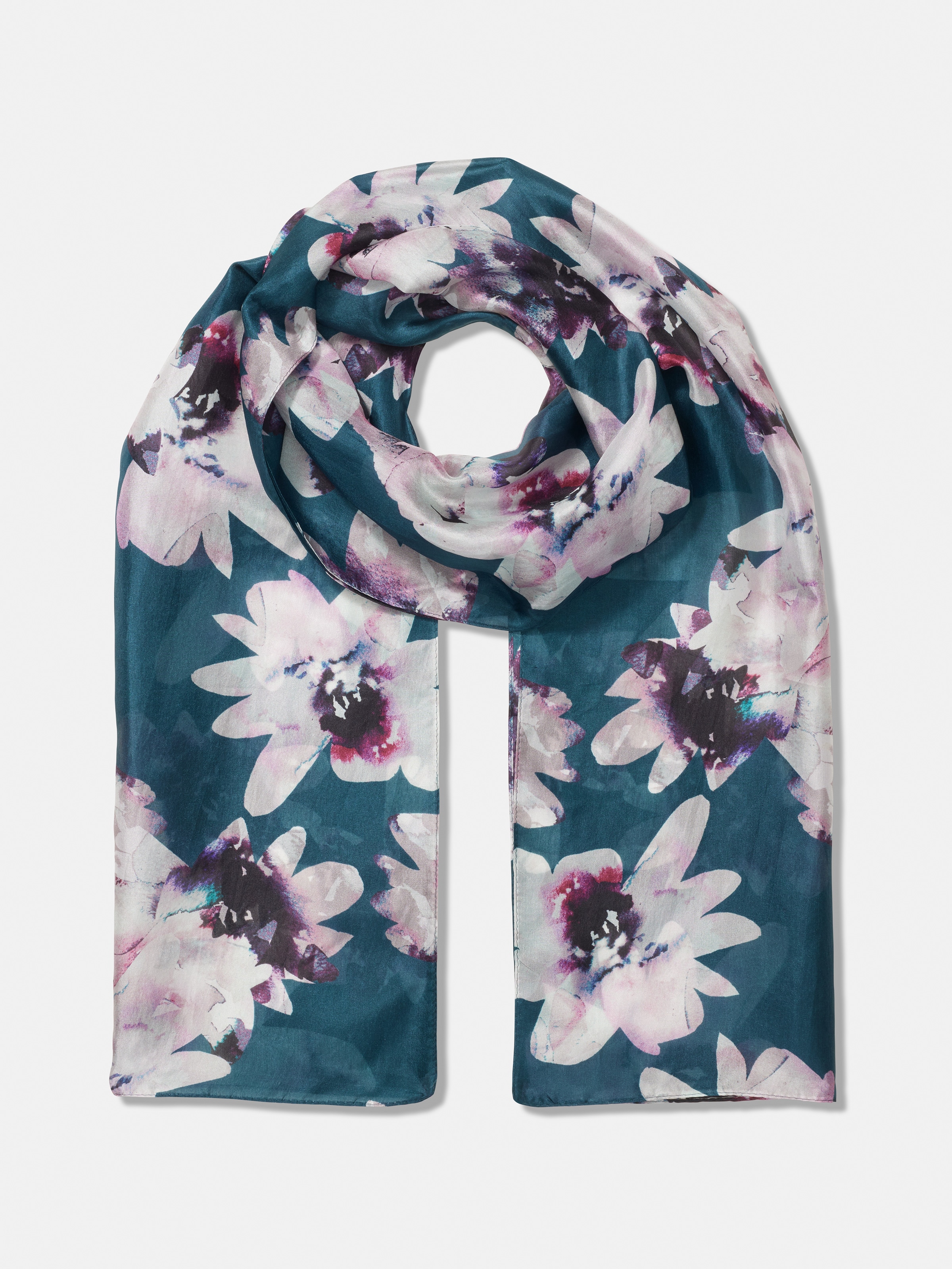 Mystique Bloom Silk Scarf                                                                                                       