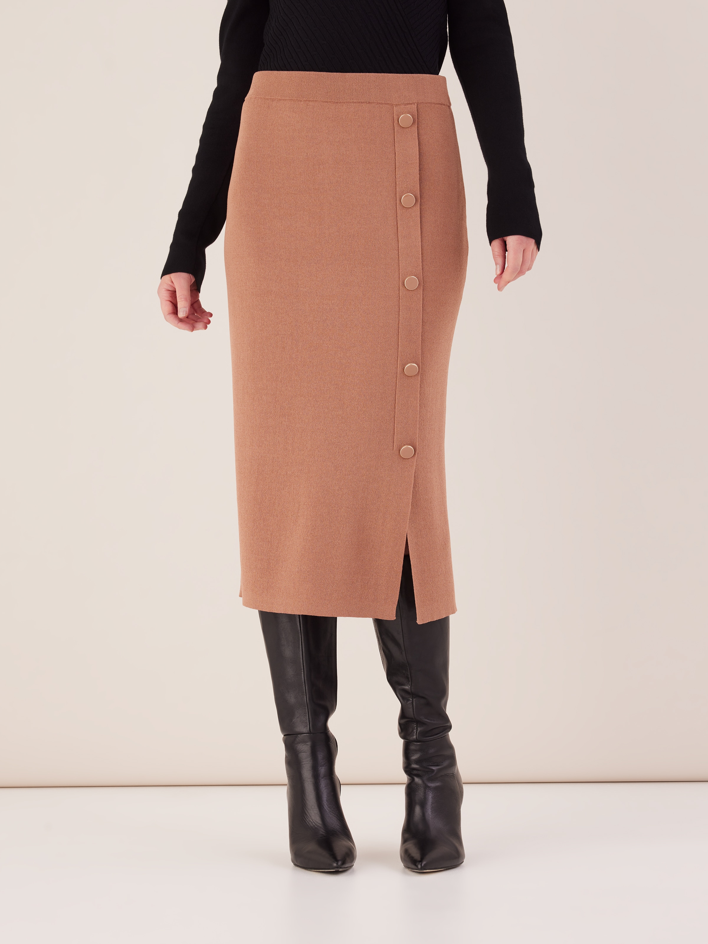 Button Thru Milano Skirt JacquiE Online