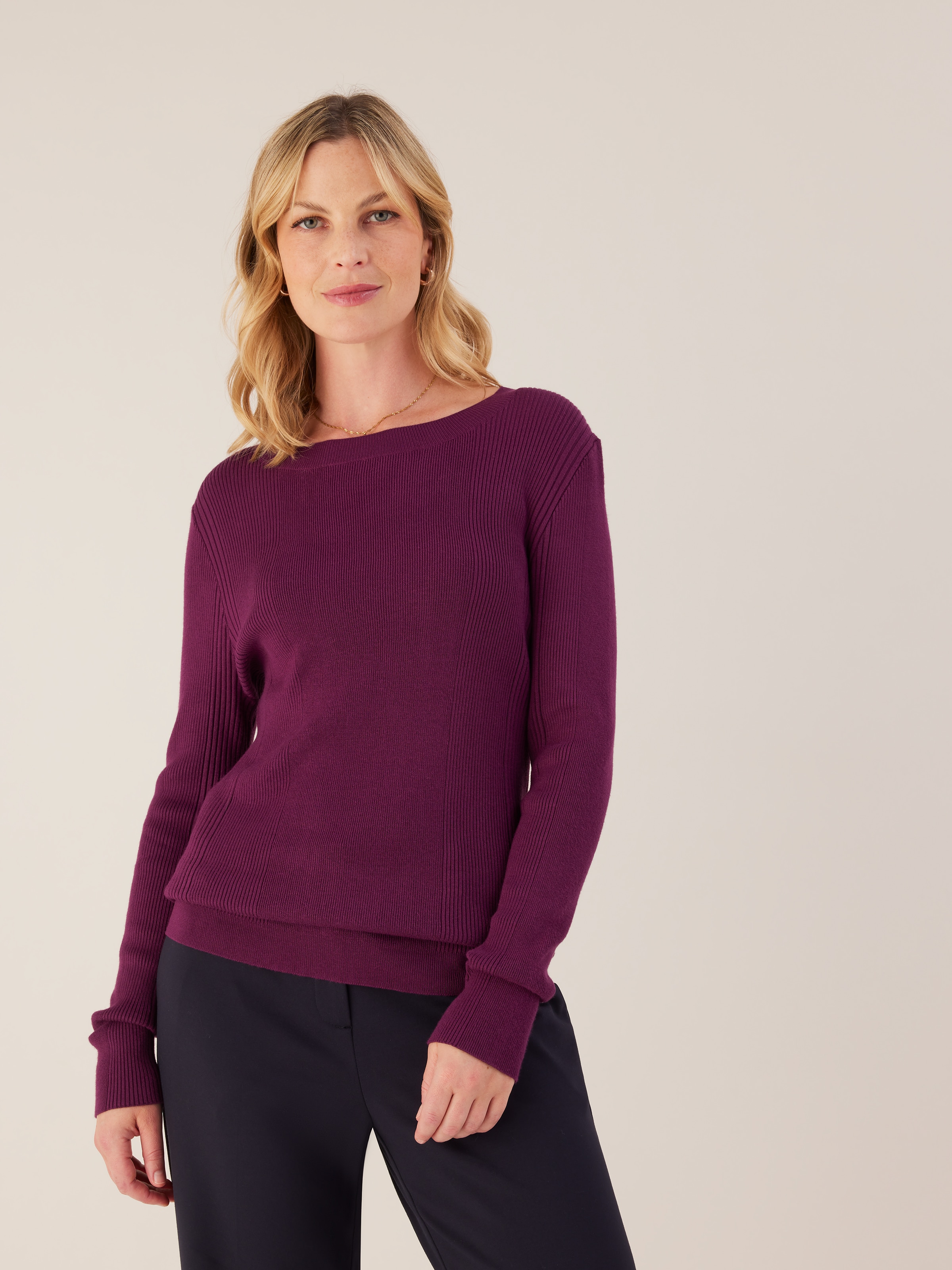 Molly Mock Neck Rib Jumper - JacquiE Online